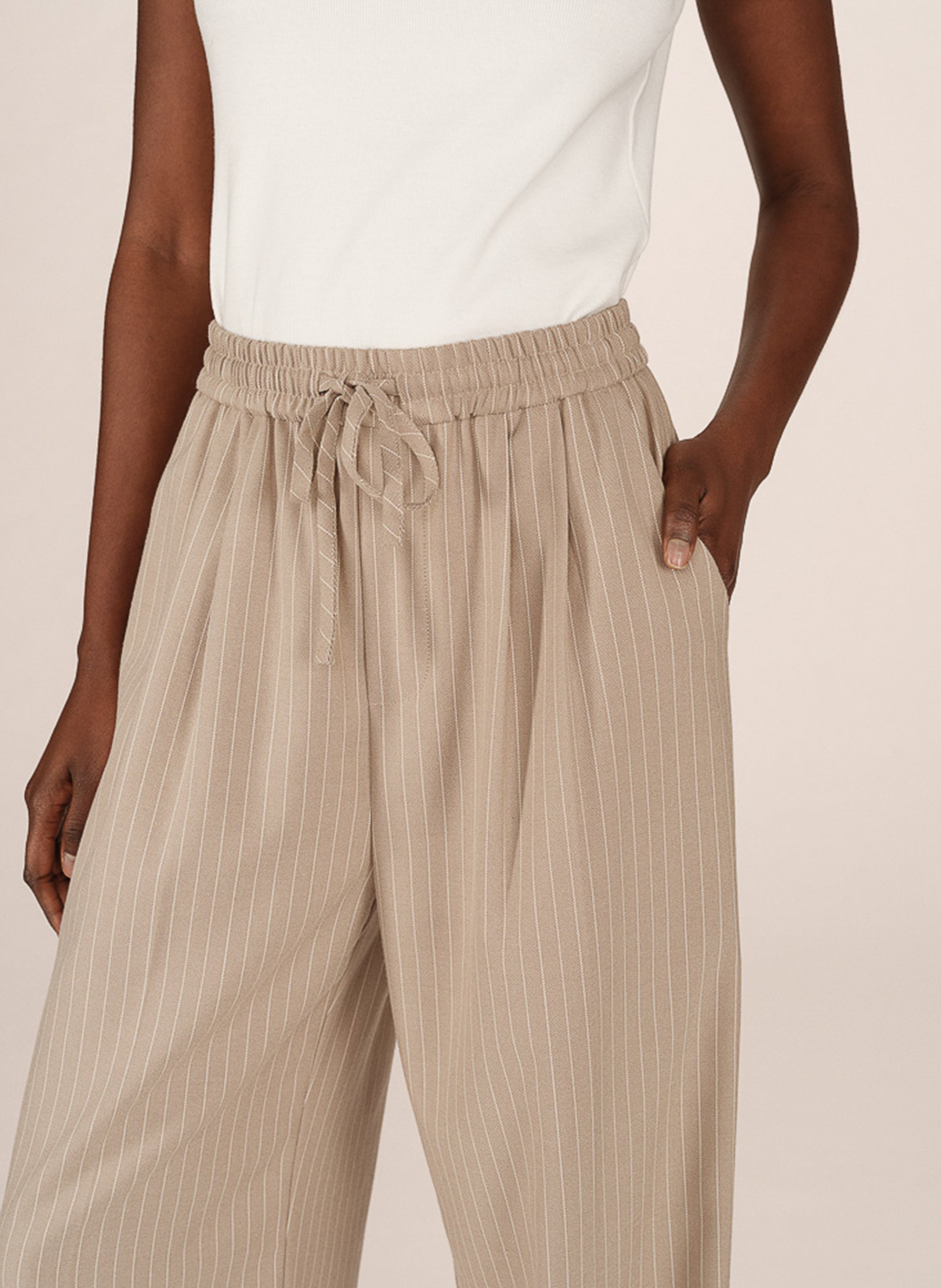 Gestreepte pantalon GRACE ET MILA Beige