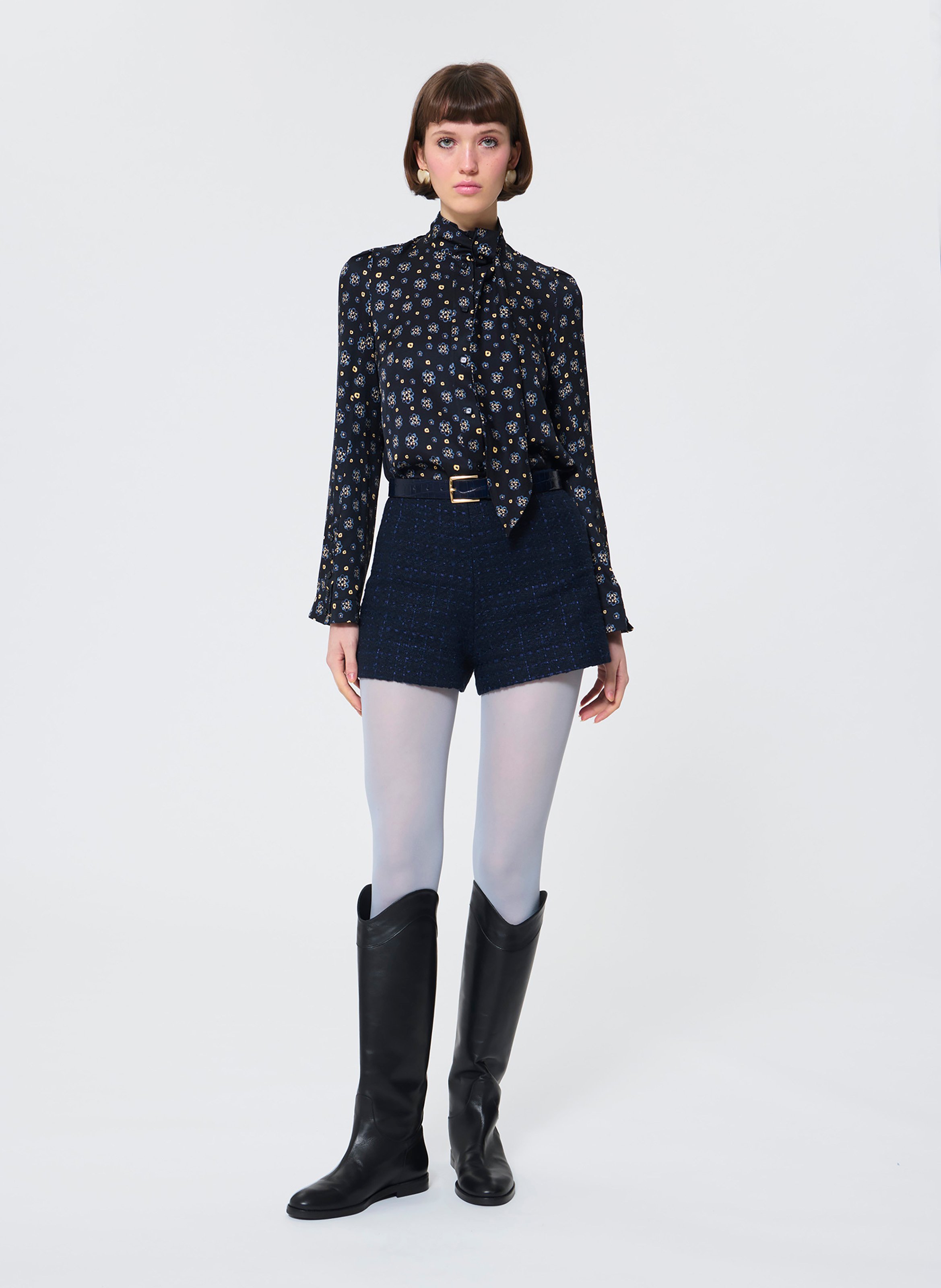 Camicia con collo a fiocco TARA JARMON Blu