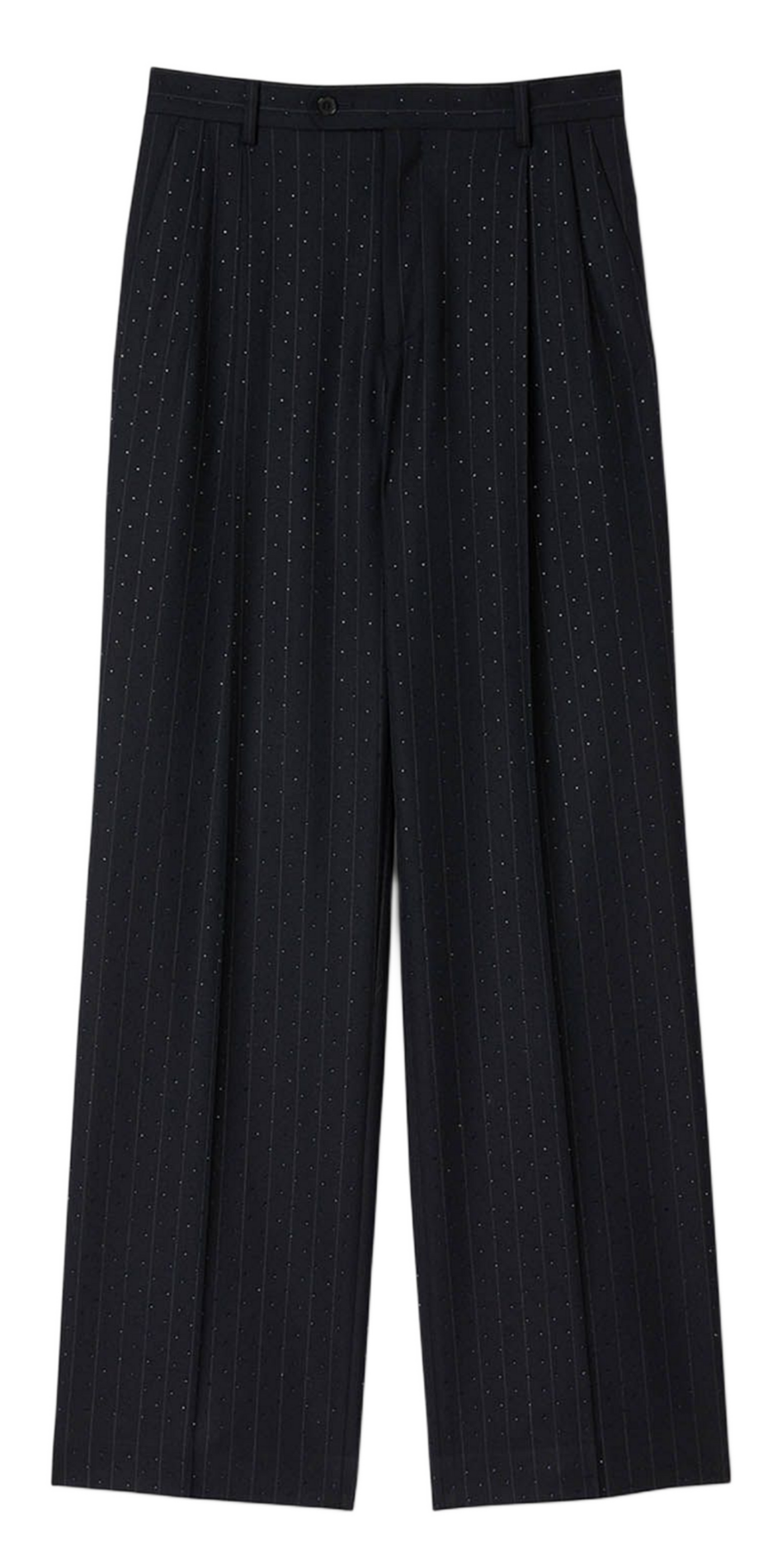 Straight wool trousers SANDRO Blue