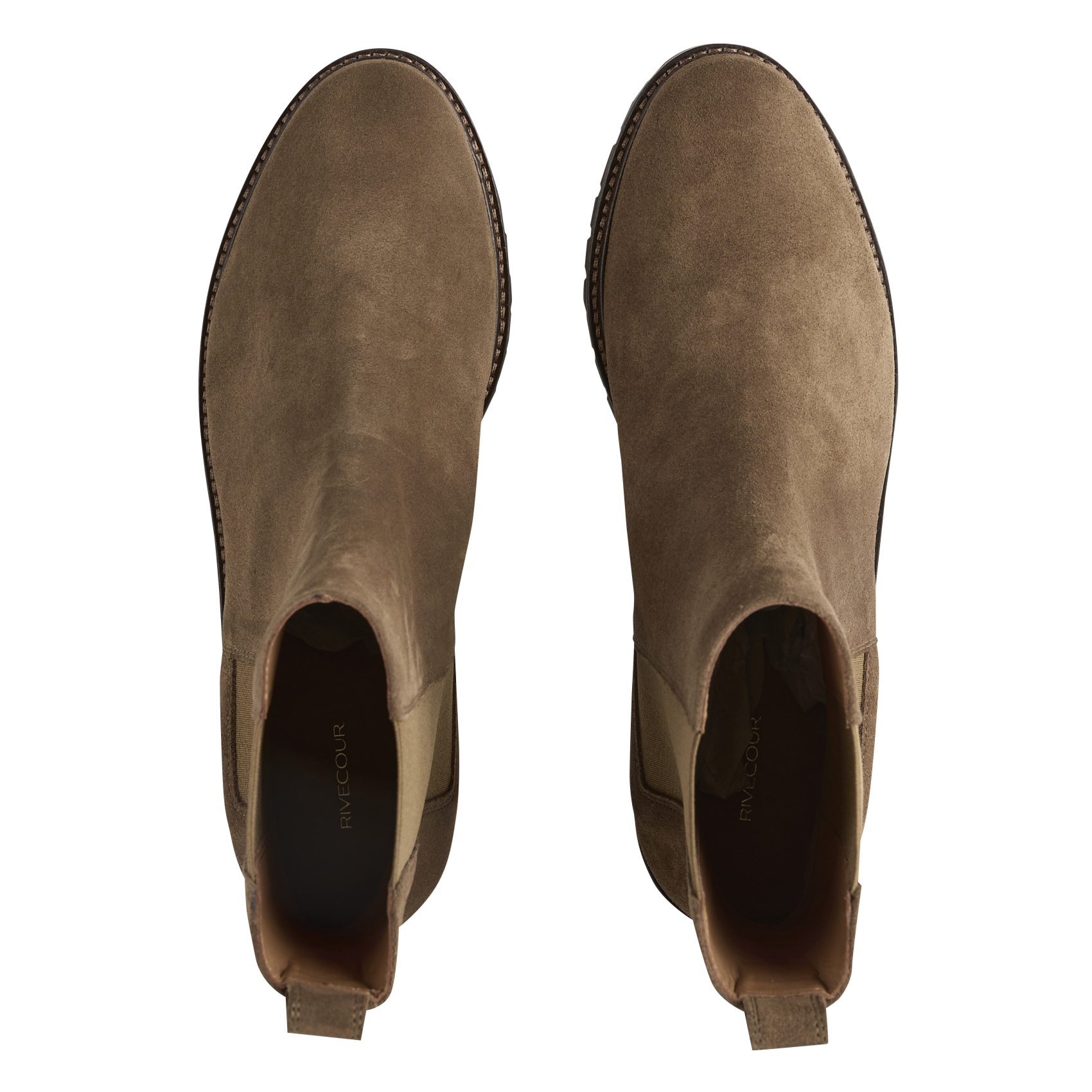 Bottines Chelsea en cuir RIVECOUR Marron