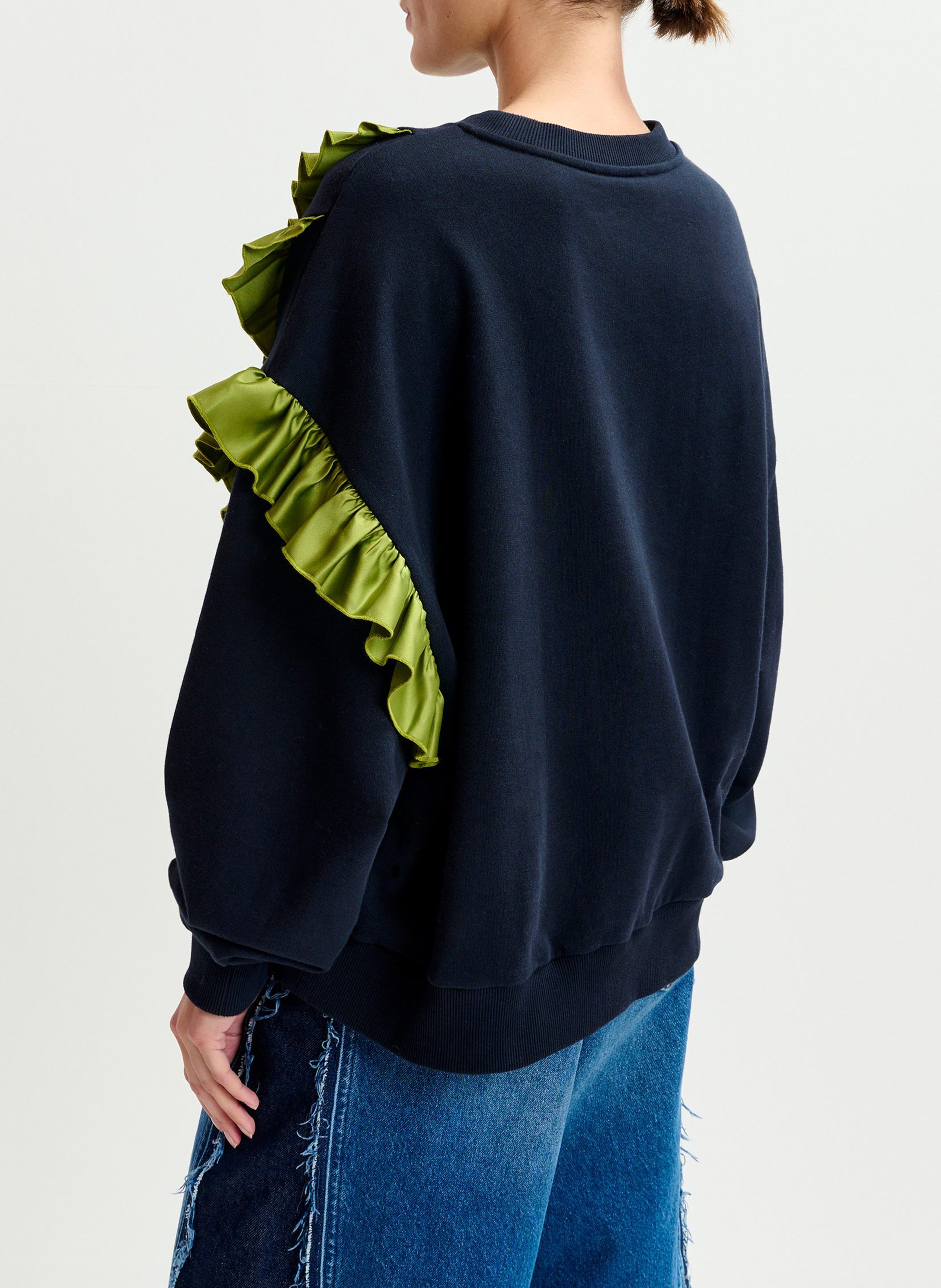 Sweat col rond en coton mélangé ESSENTIEL ANTWERP Bleu