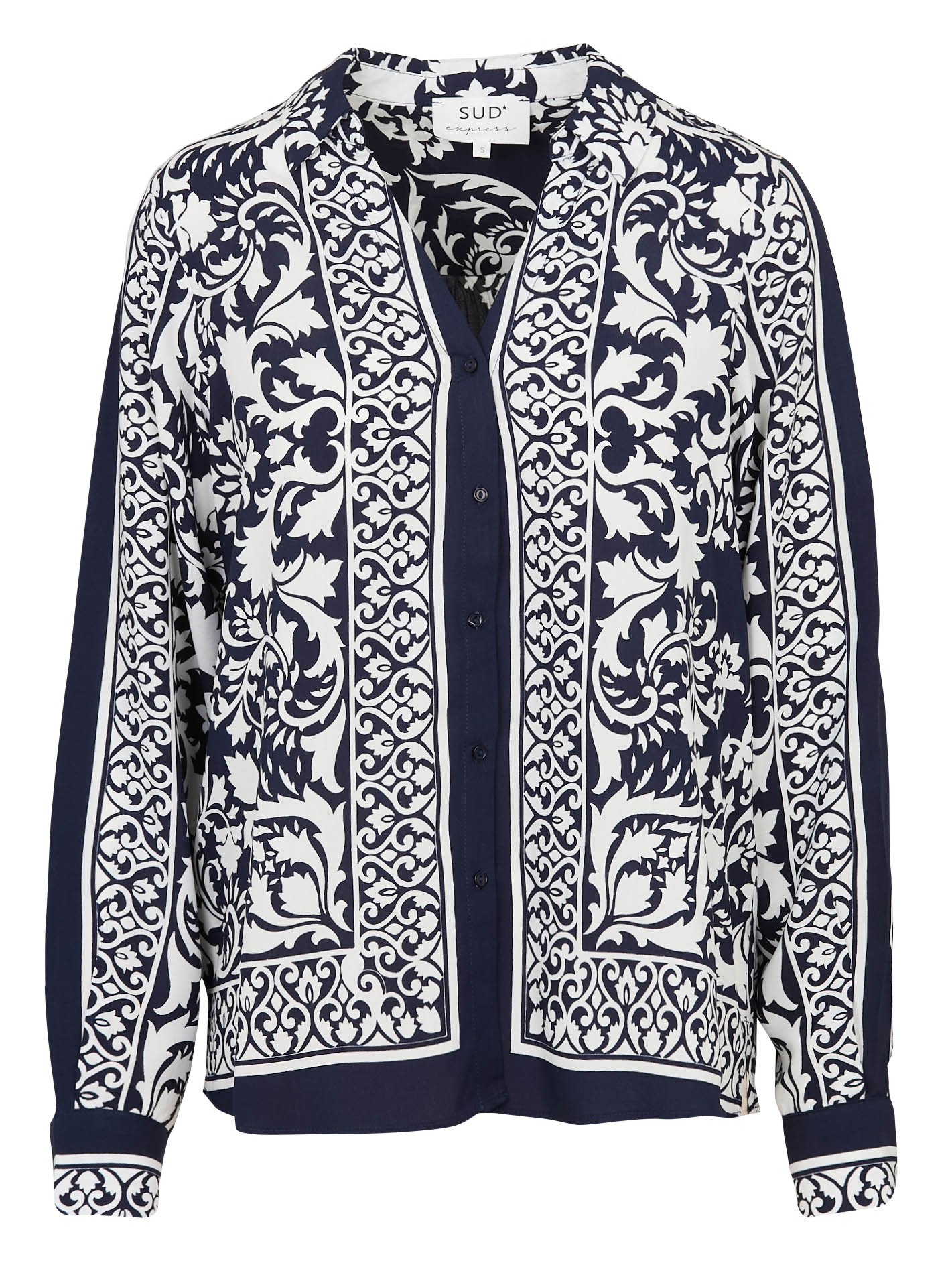 Blouse met klassieke kraag SUD EXPRESS Blauw