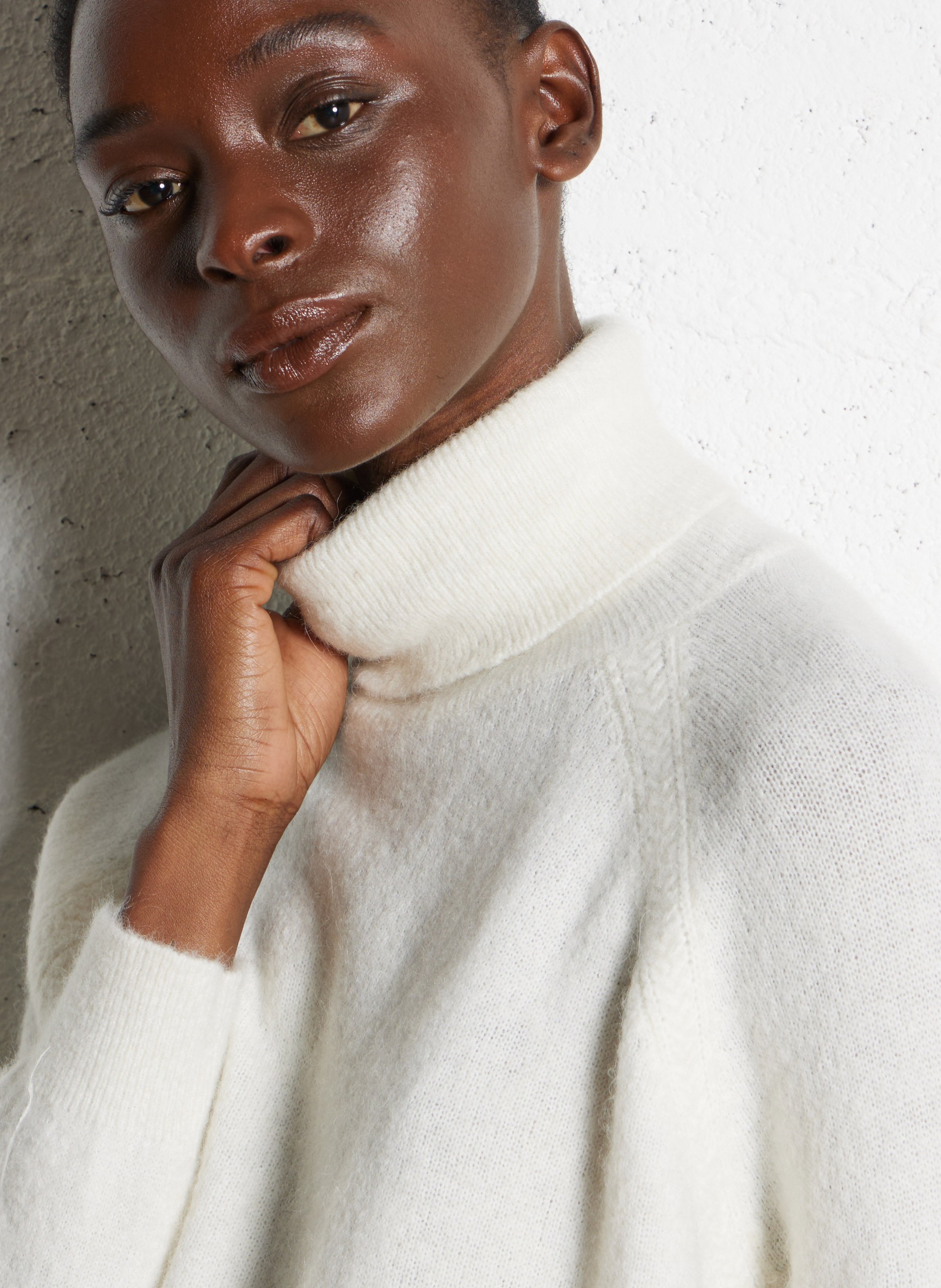 Elena - Pullover mit Stehkragen DES PETITS HAUTS Beige