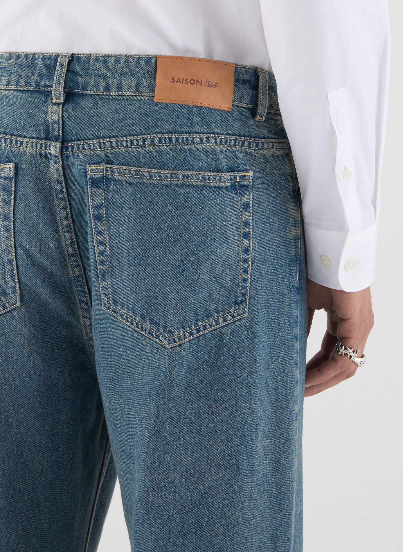 Dillon overdyed straight jeans SAISON 1865 Blue