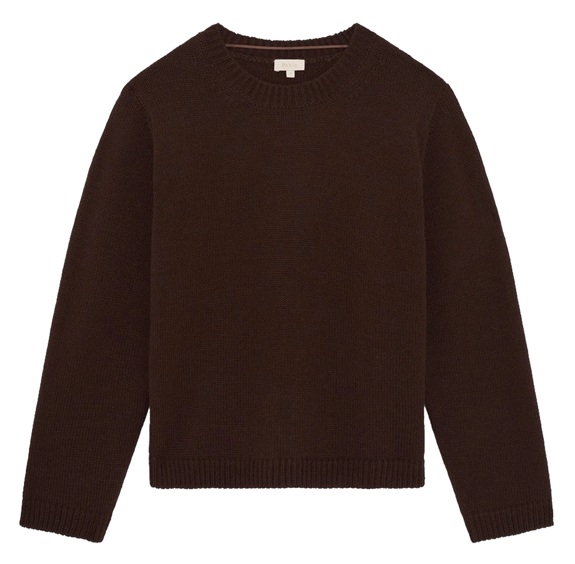 Straight round-neck knit sweater PABLO