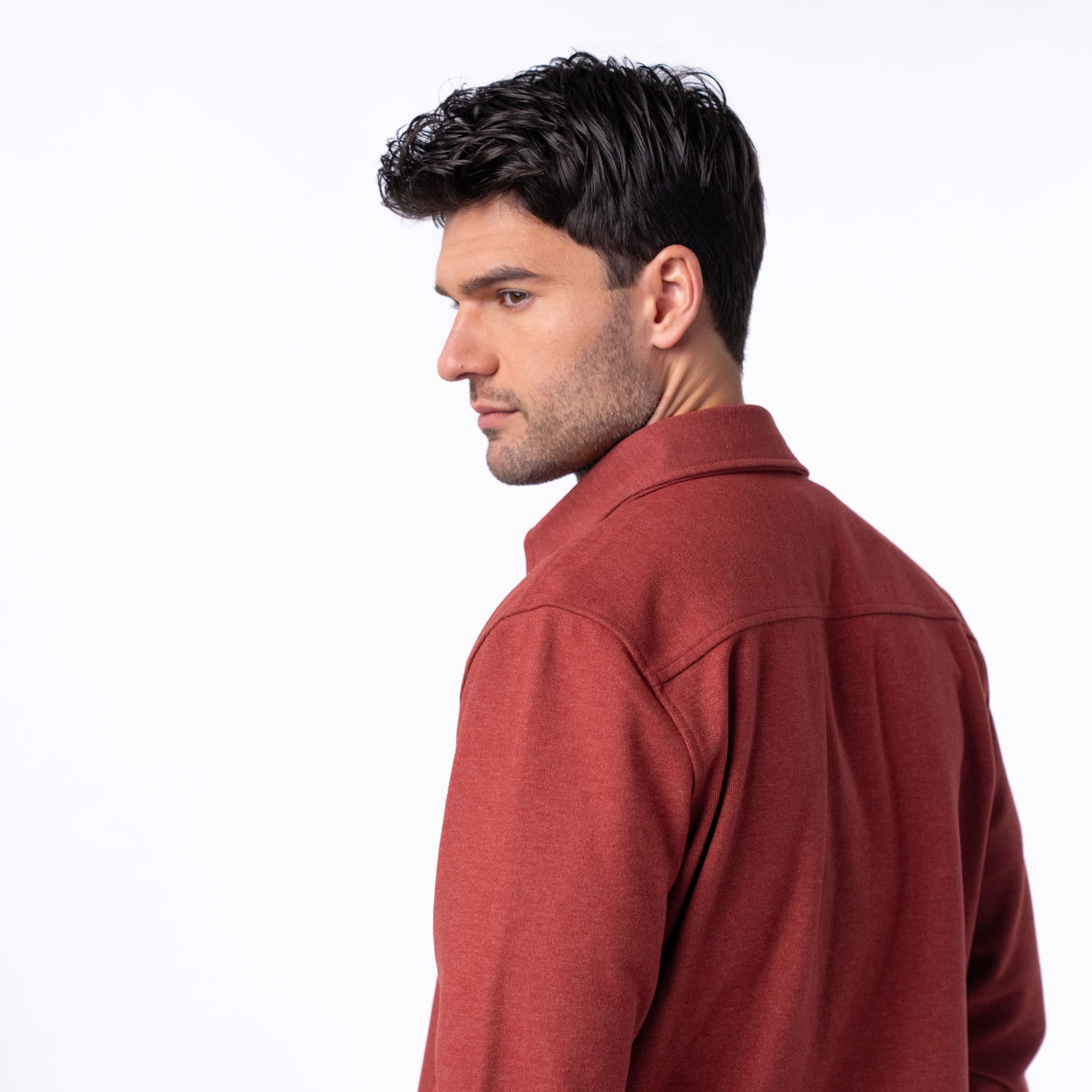 Recycled polyester overshirt BILLYBELT Red