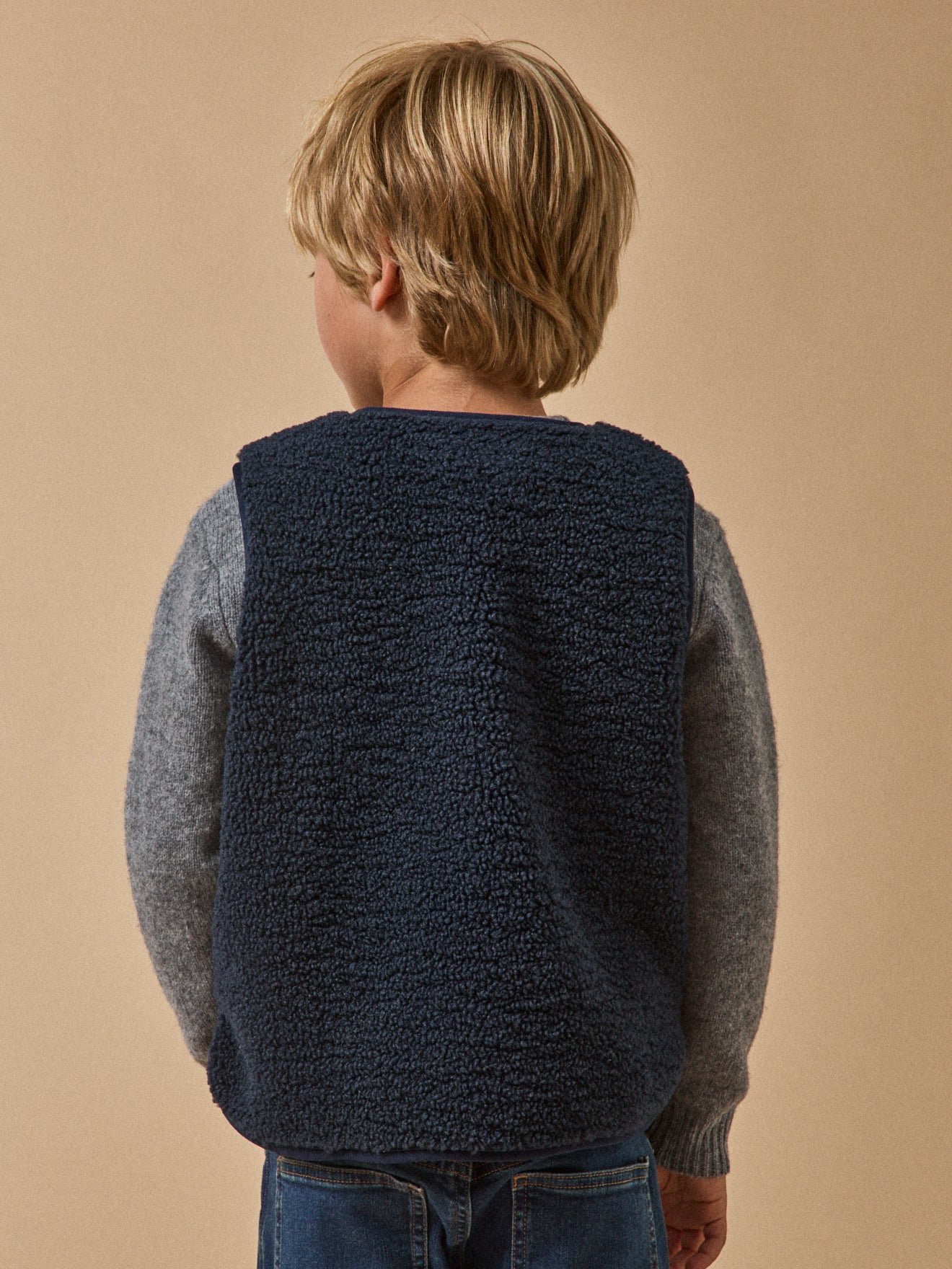 Sleeveless sherpa jacket CYRILLUS Blue