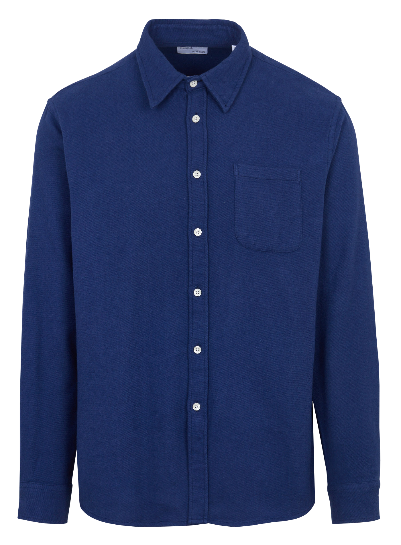 Bio-Baumwollbluse mit klassischem Kragen COLORFUL STANDARD Blau