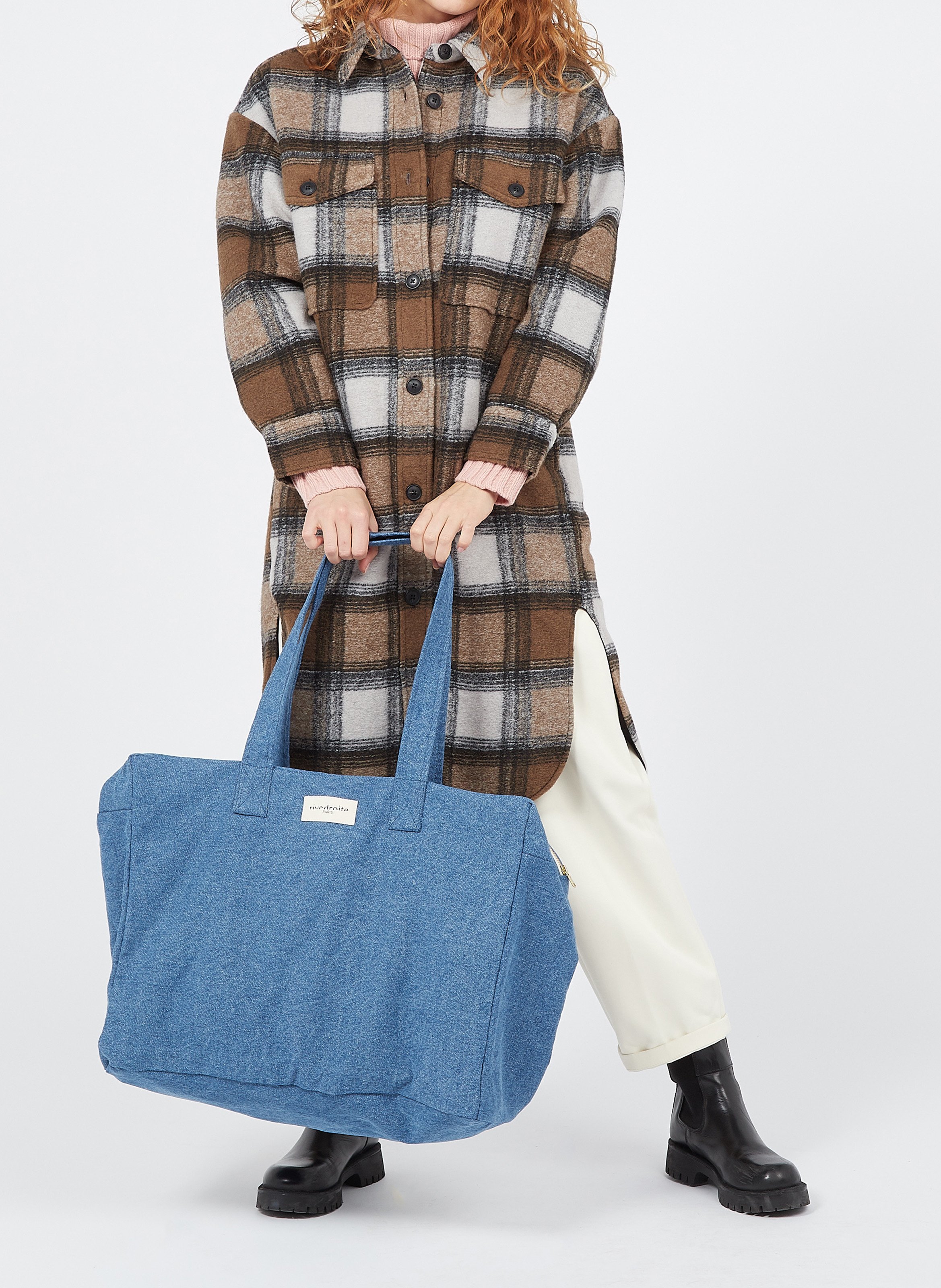 Denim tote bag RIVEDROITE PARIS Blue