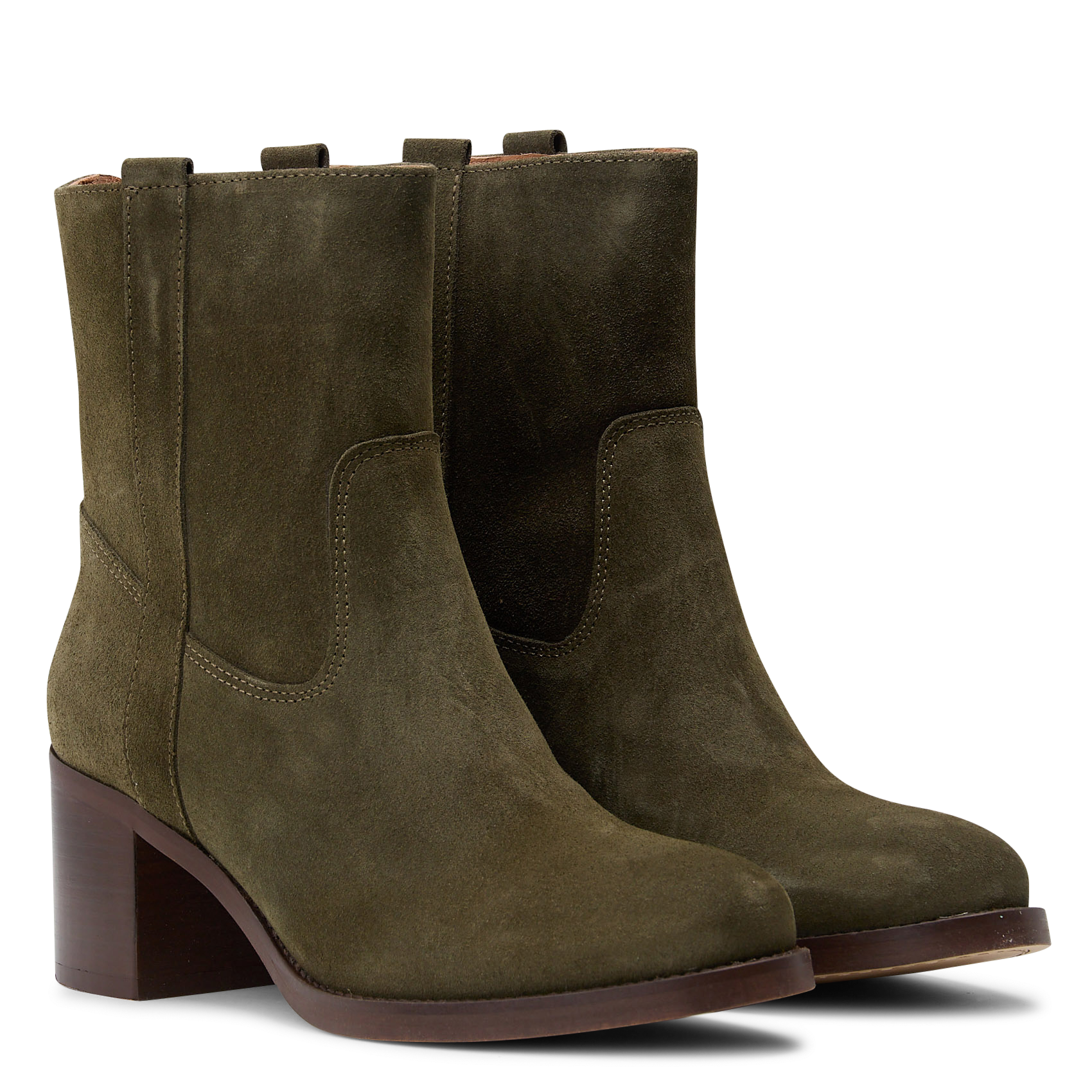 Stiefeletten aus Veloursleder LA FEE MARABOUTEE Grun
