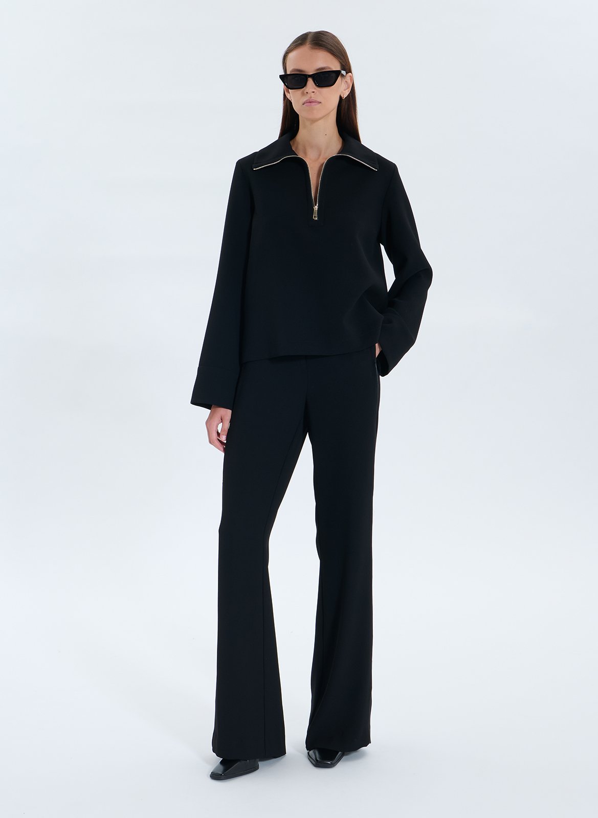 Top mit Stehkragen ZAPA Schwarz