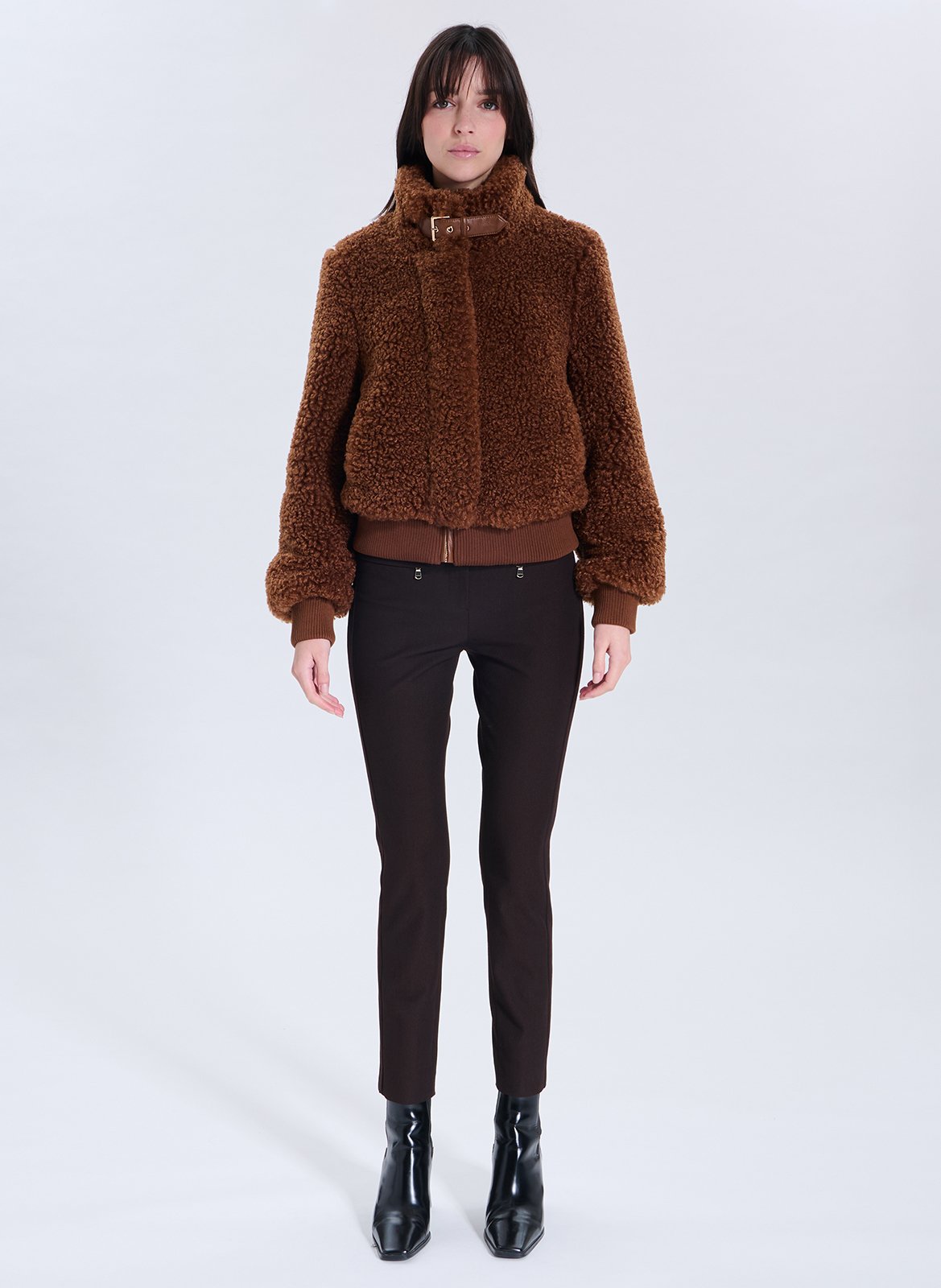 High-neck jacket ZAPA Brown