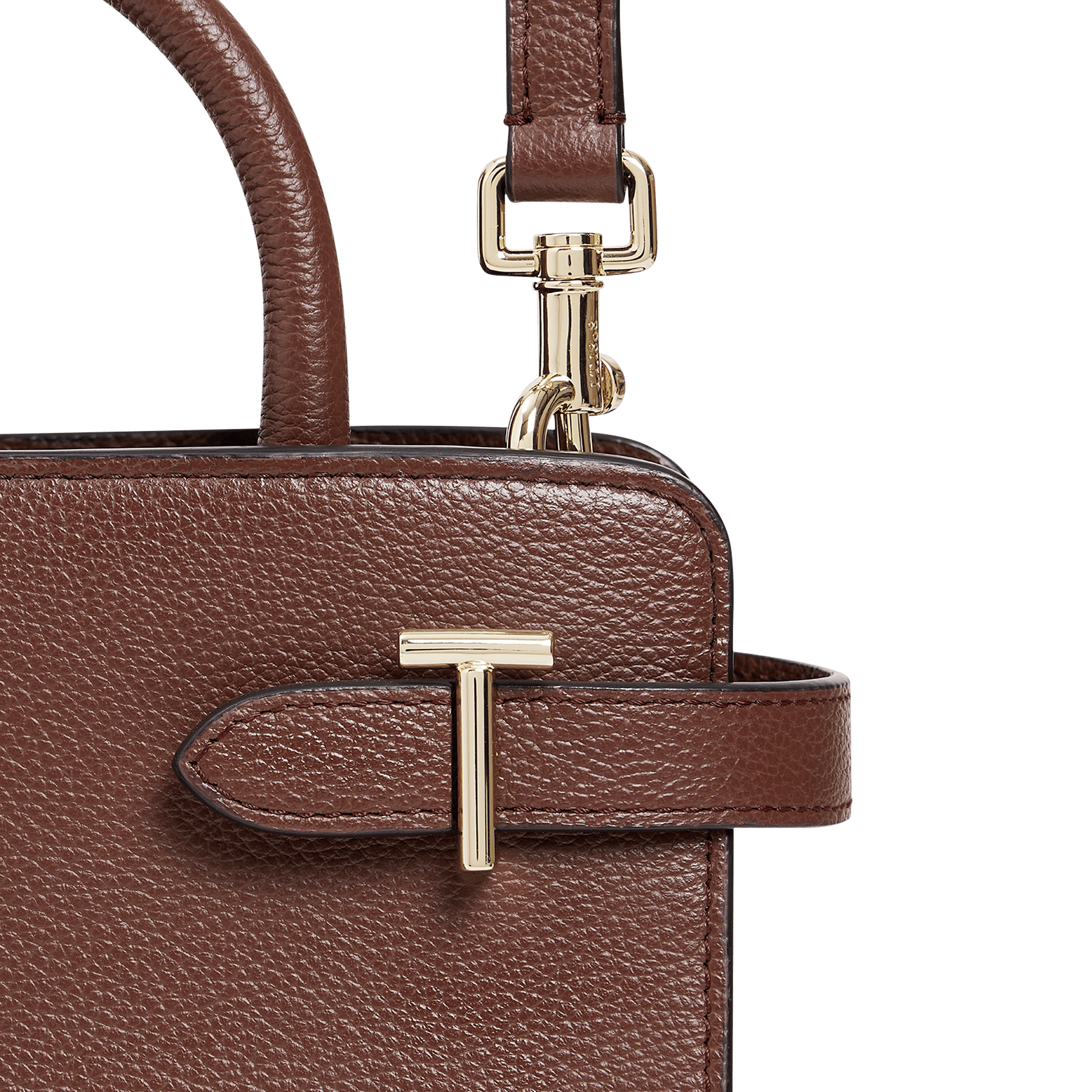 A-line leather skirt LE TANNEUR Brown