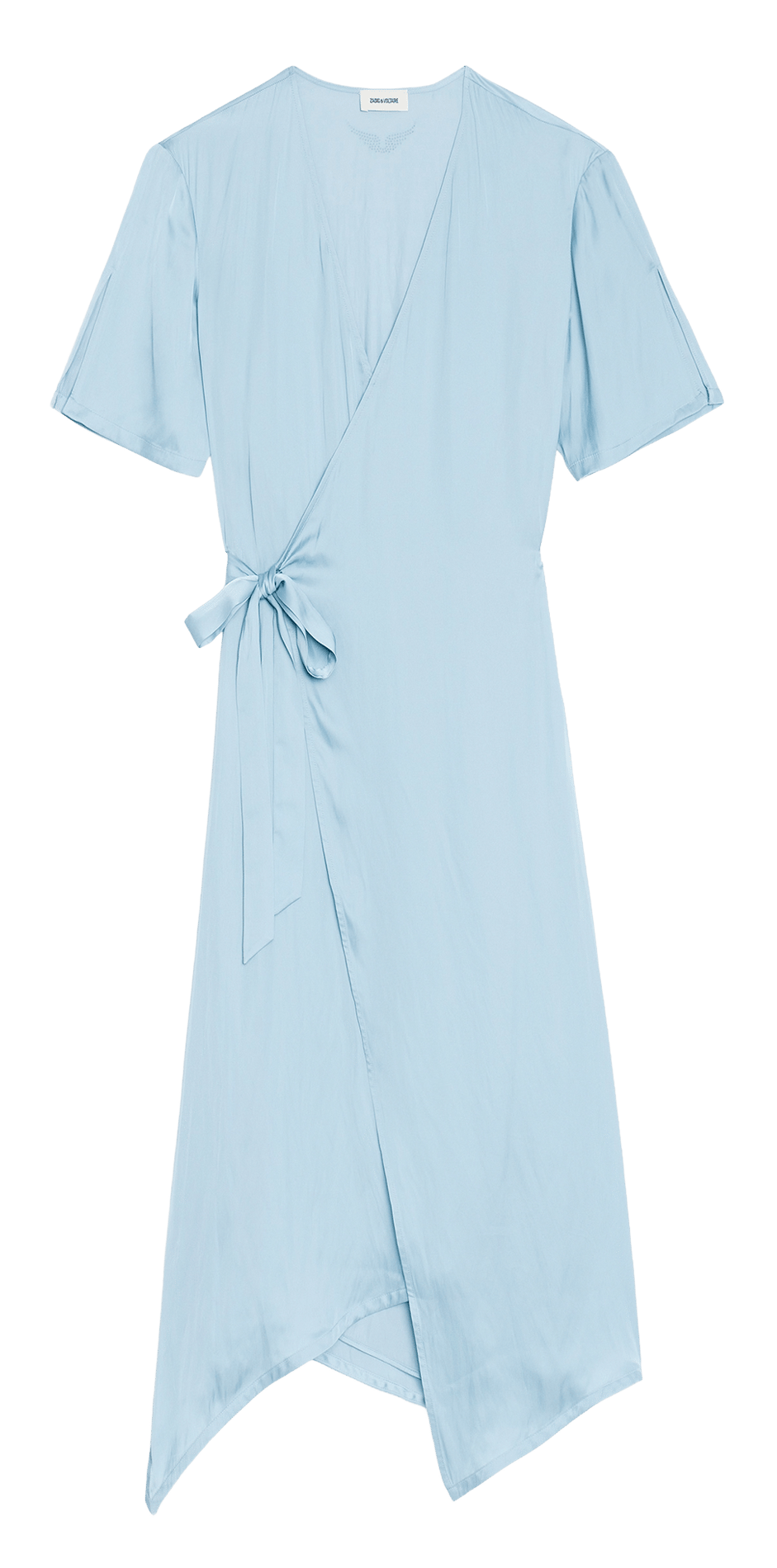 Robe midi portefeuille satinée ZADIG&VOLTAIRE Bleu