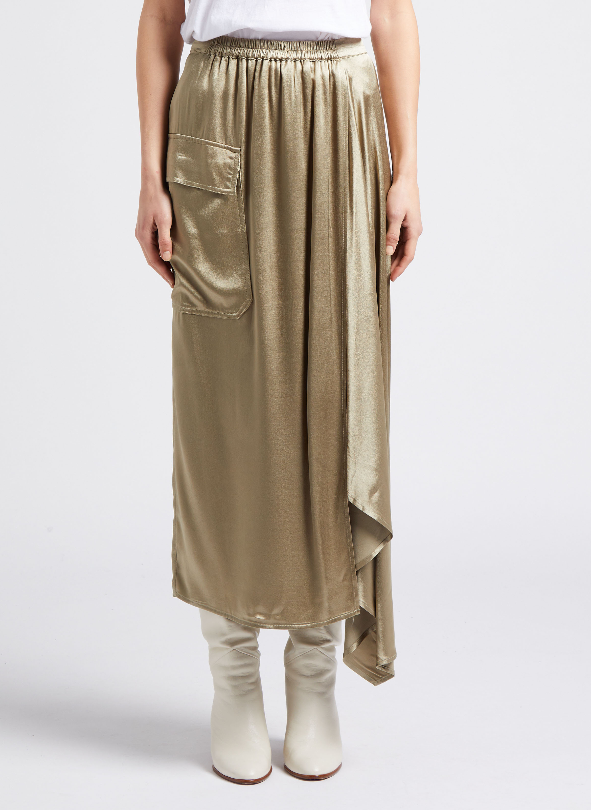 Jupe longue évasée MES DEMOISELLES Kaki