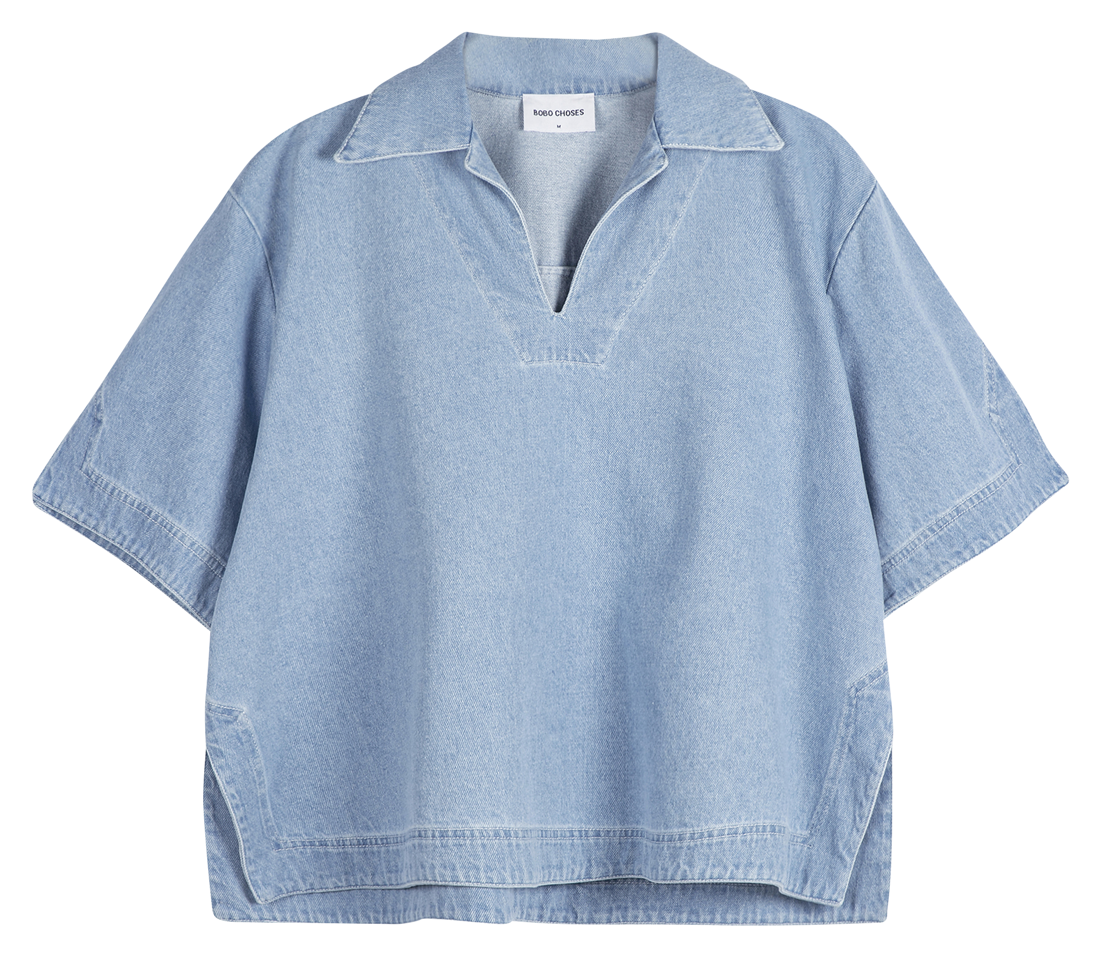 Oversized V-hals top in katoen BOBO CHOSES Blauw