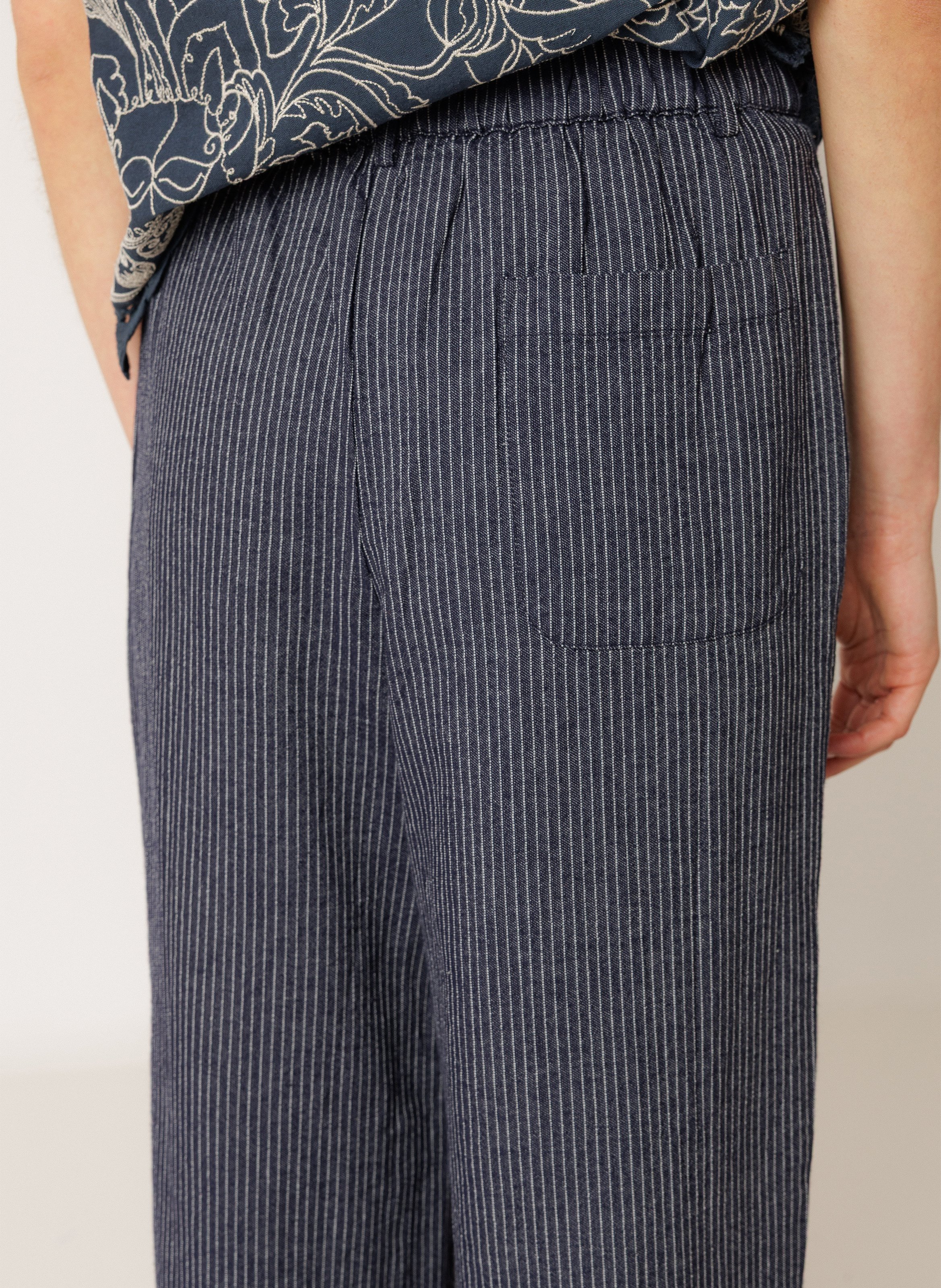 Weite Hose aus Bio-Baumwolle INDI & COLD Blau