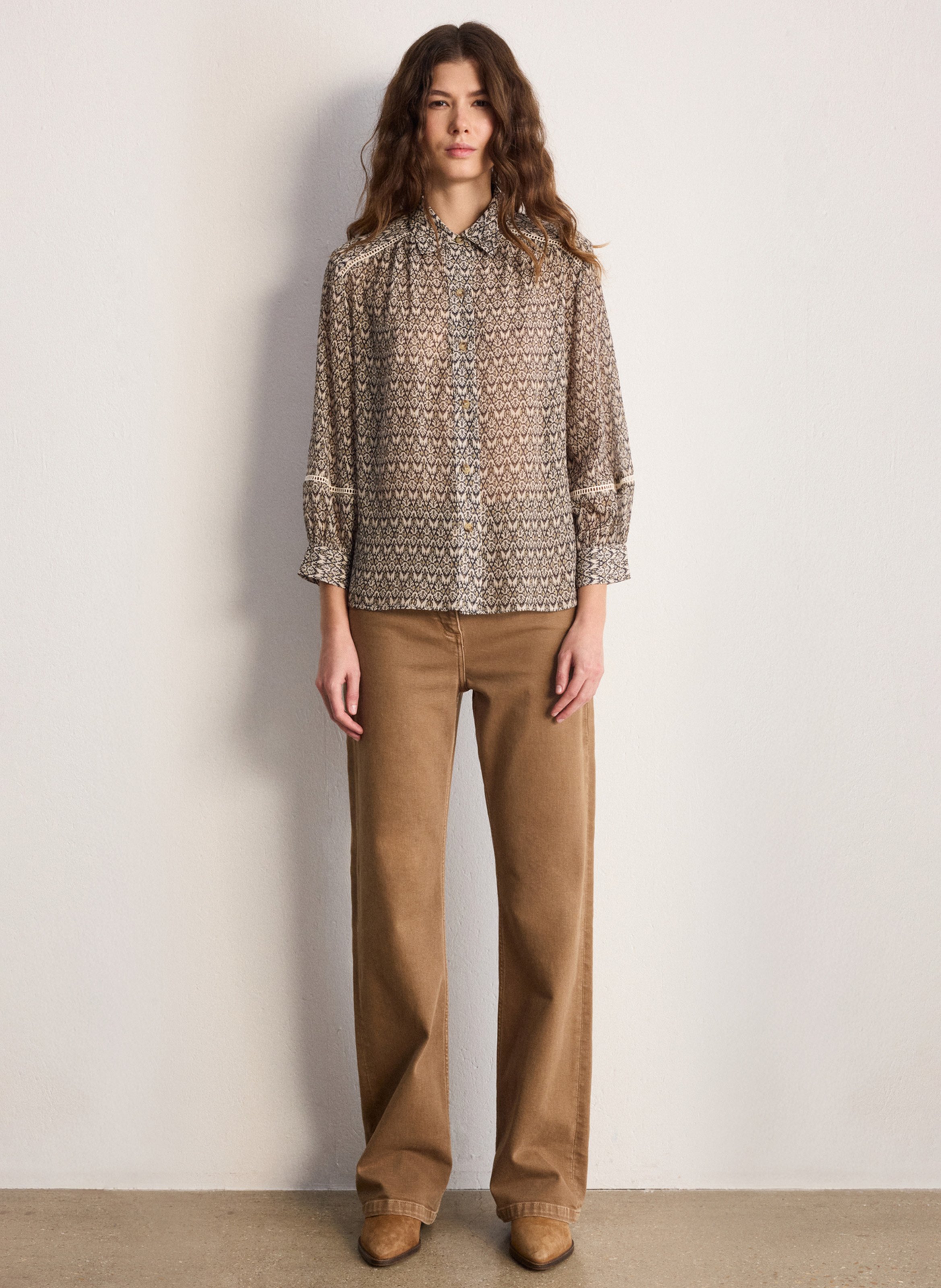 Chemise col classique  PABLO Beige