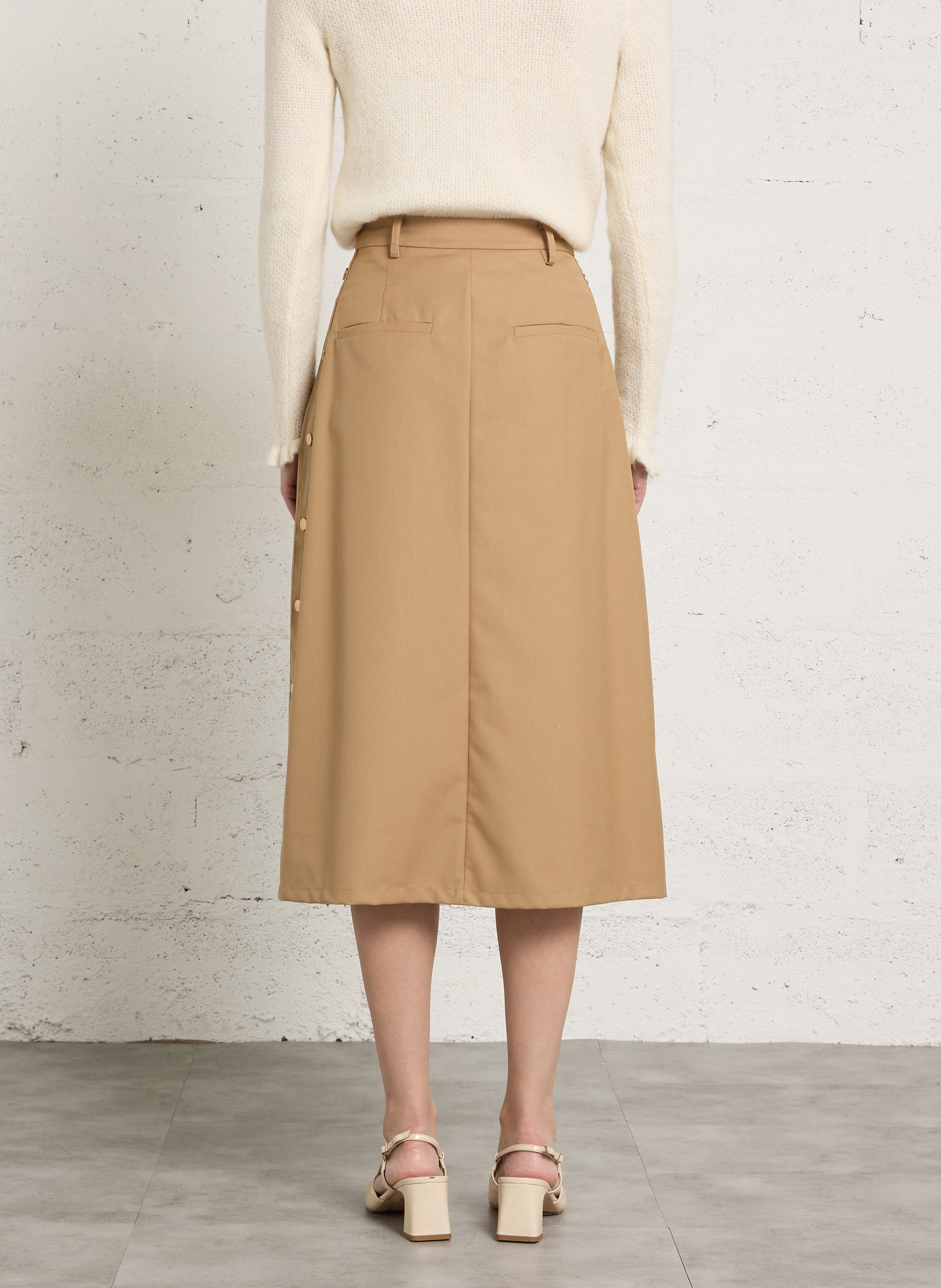 Halflange rok LA PETITE ETOILE Bruin