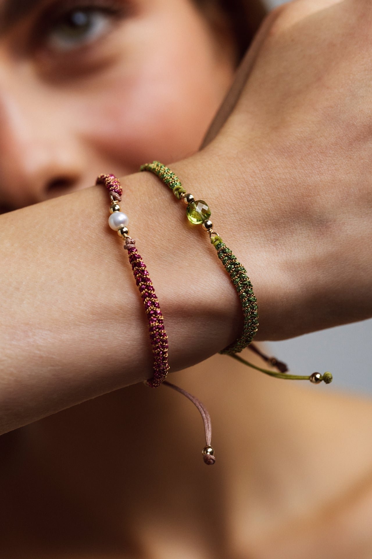 Vaiana cord bracelet with bead YAY Golden