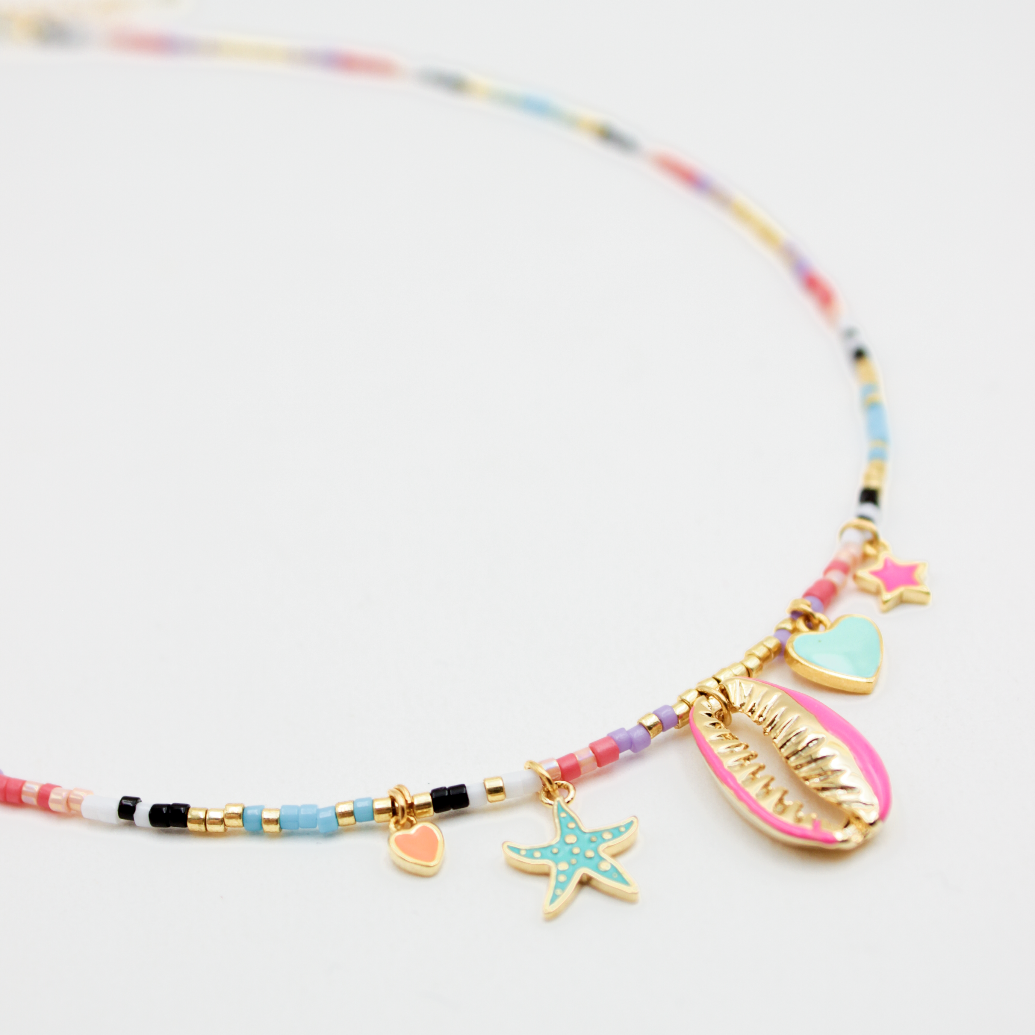 Collier perles grigris - carla L'ATELIER DES DAMES Doré