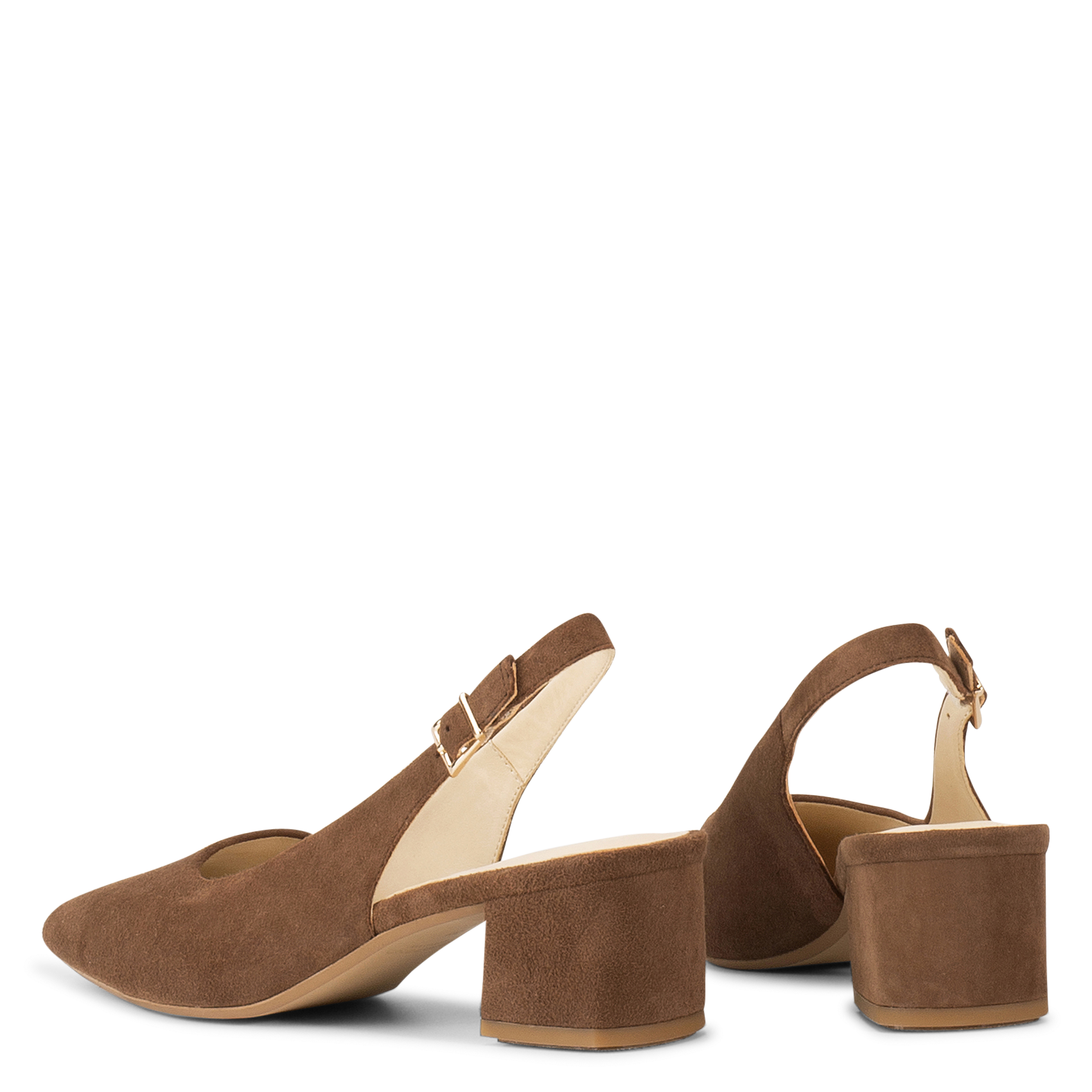 Flat leather mules VAGABOND Brown