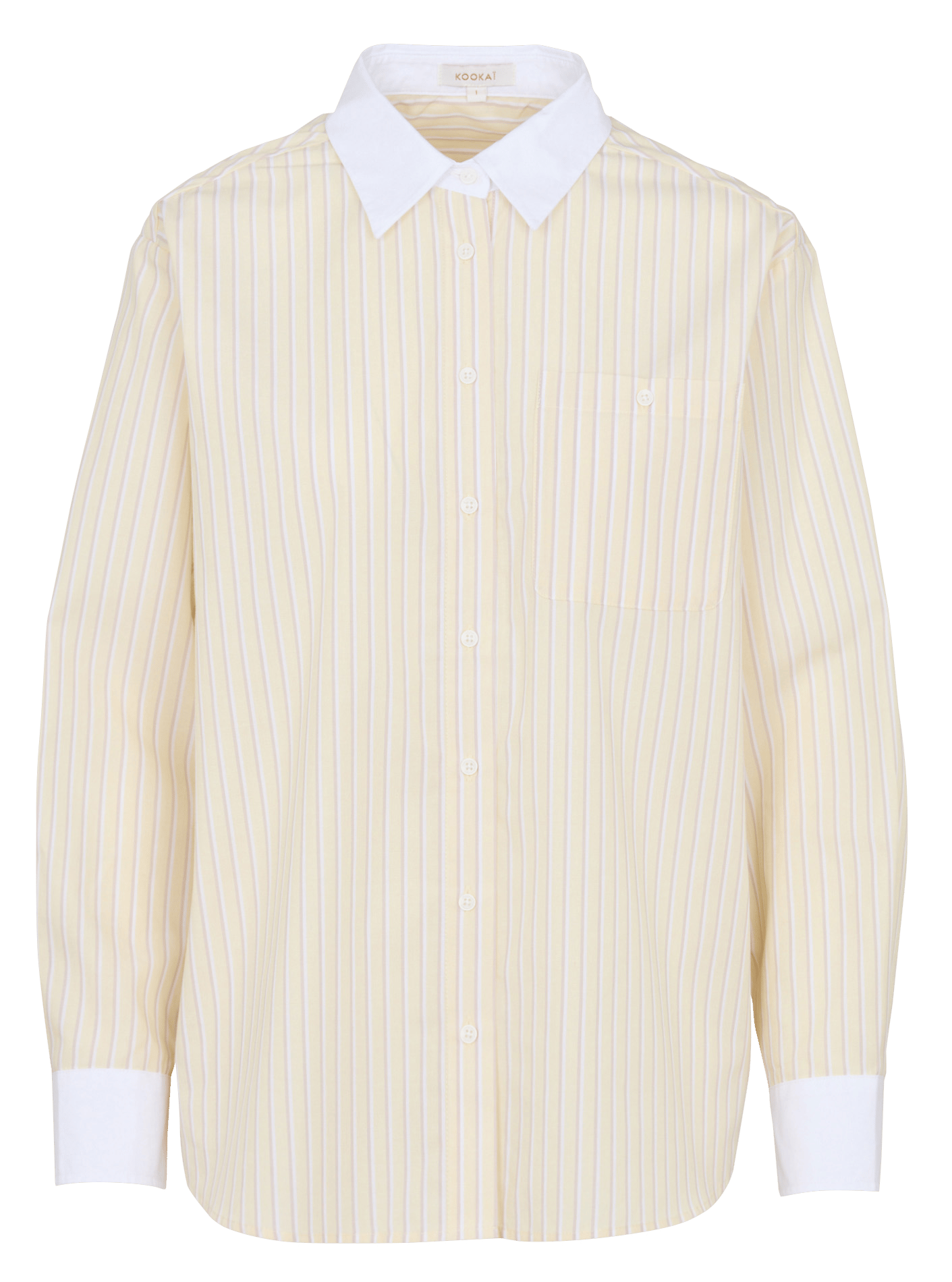 Liam oversized striped shirt  KOOKAI Yellow