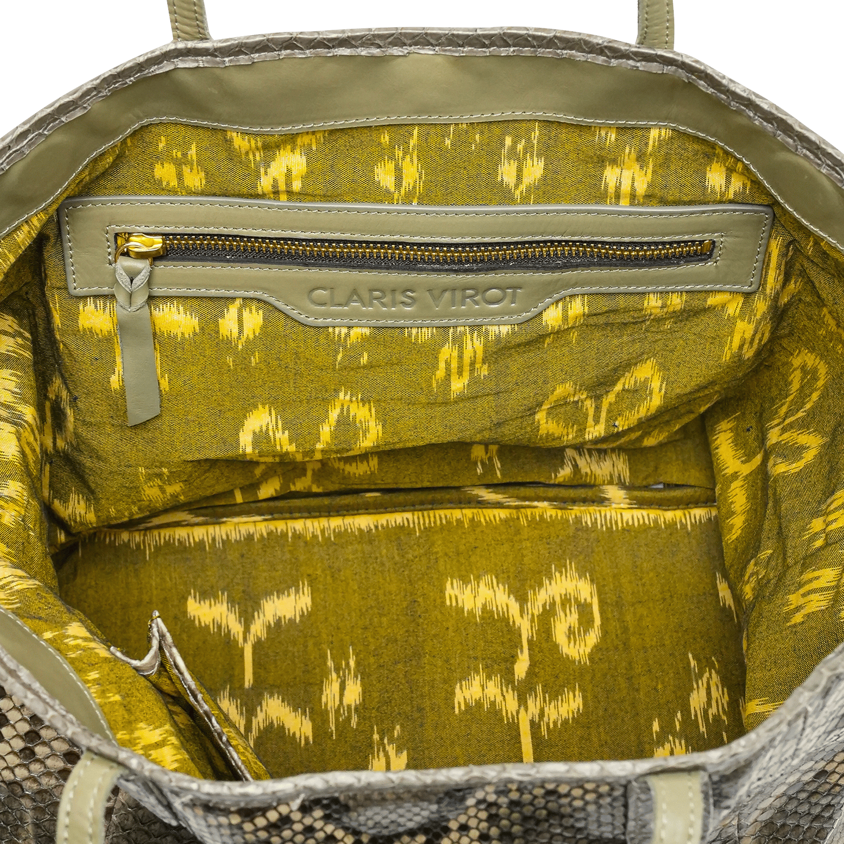 Ledershopper mit Print CLARIS VIROT Mehrfarbig