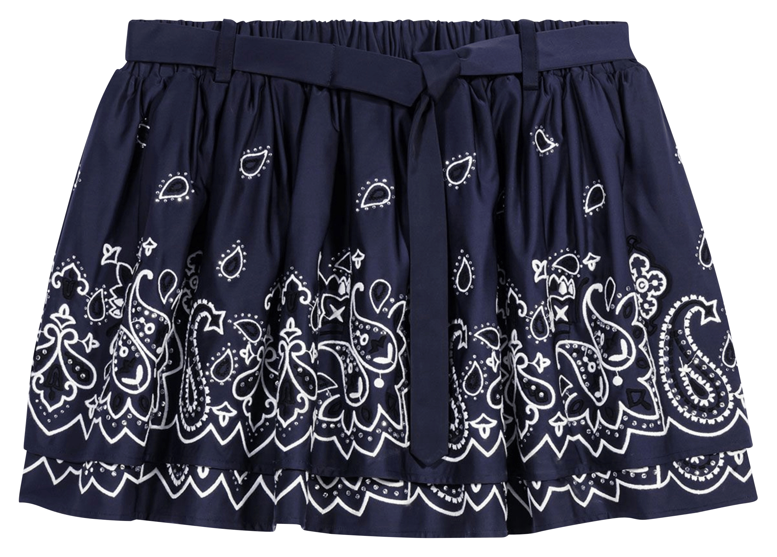 Korte, gerende rok MAJE Blauw