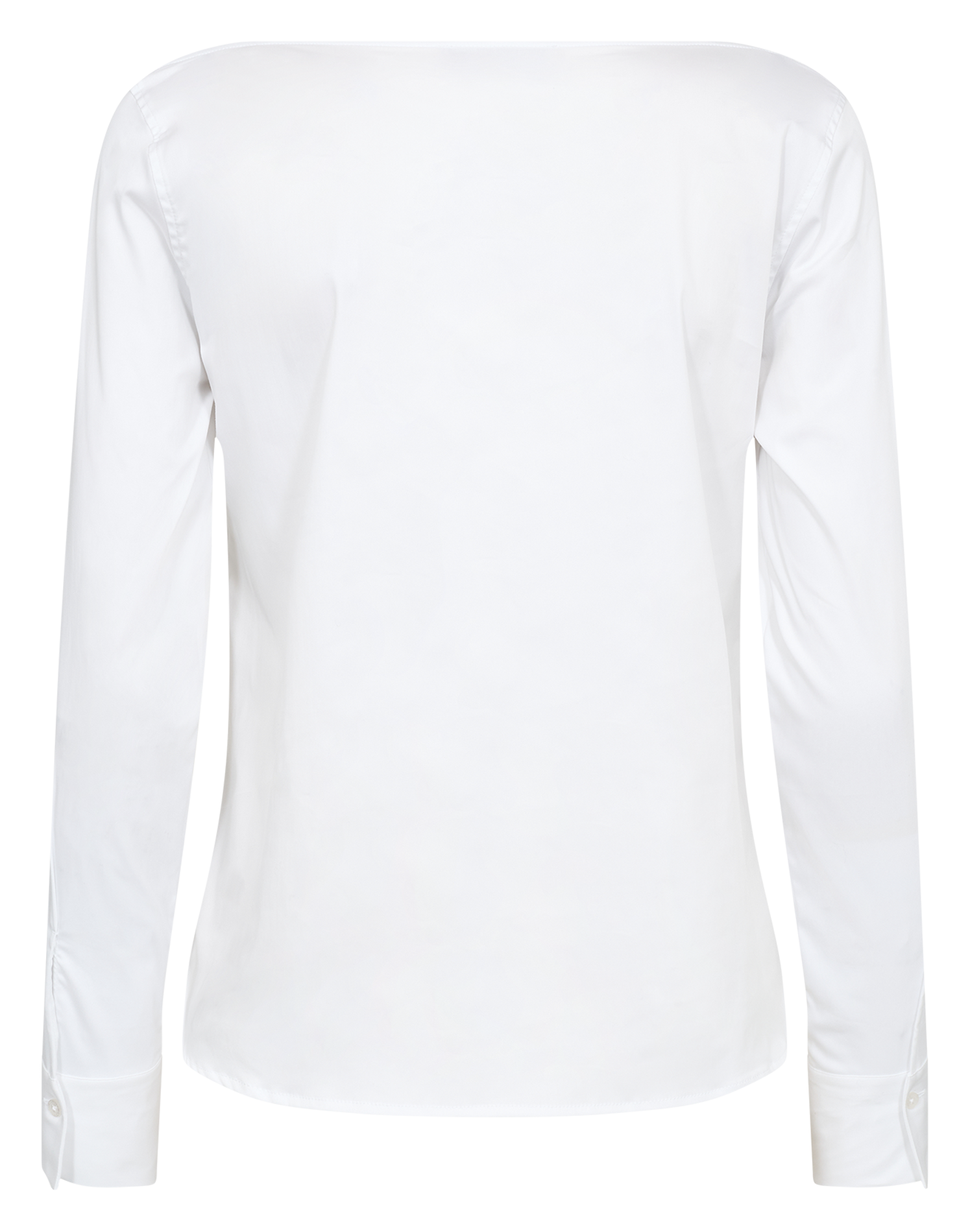 Straight-cut cotton-blend shirt MOS MOSH White