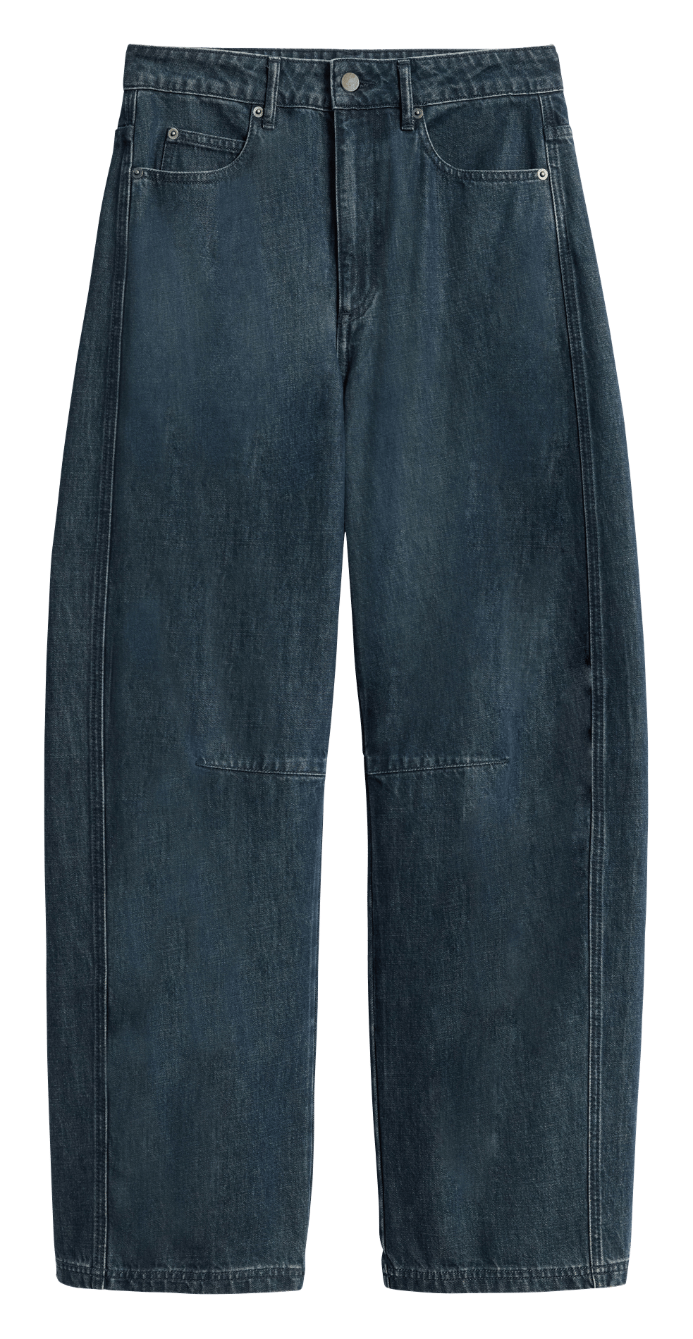 Mixed recycled cotton barrel jeans SOEUR Blue