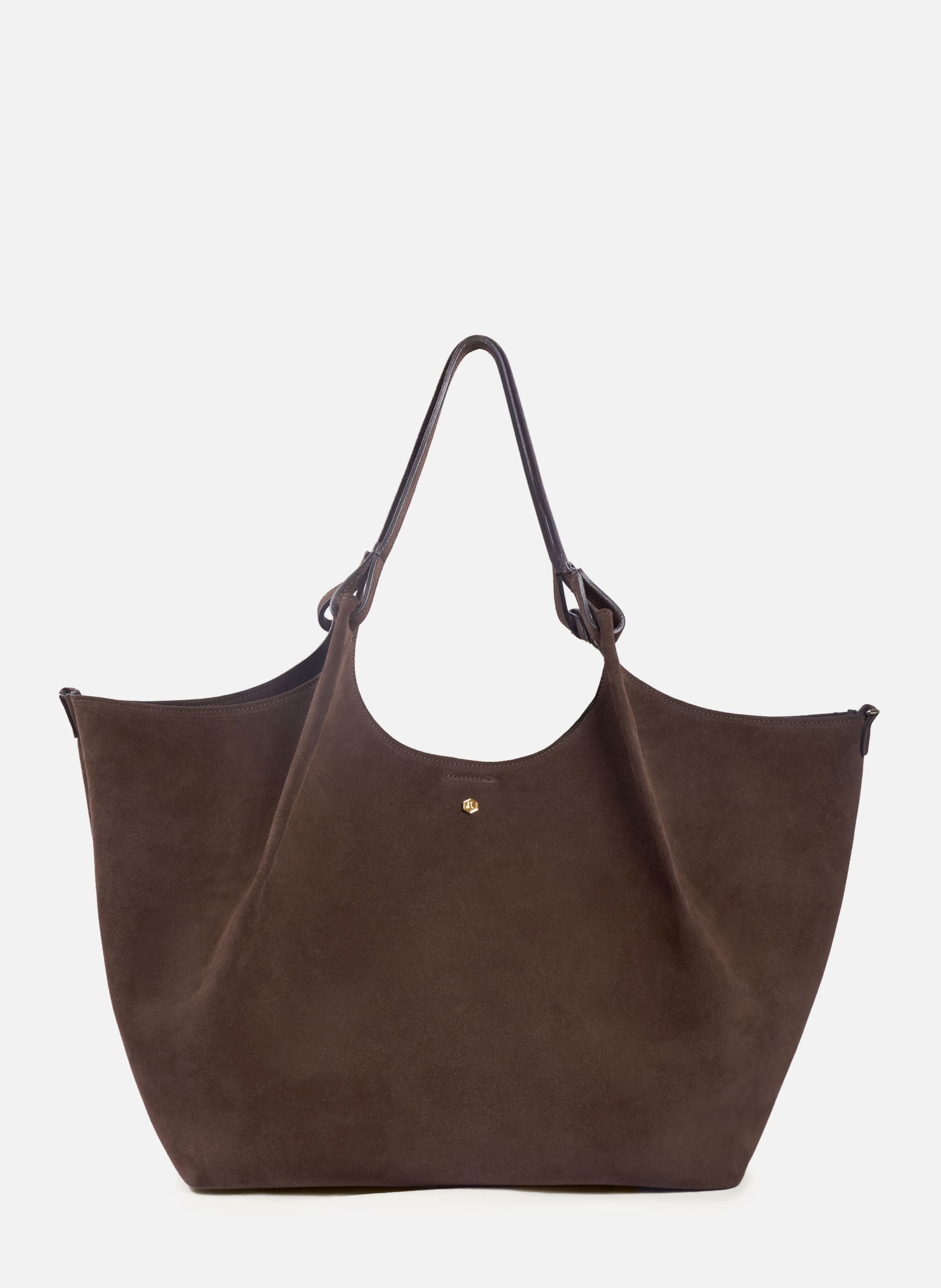 Sybil Tote Bag in Leather and Suede JULES & JENN