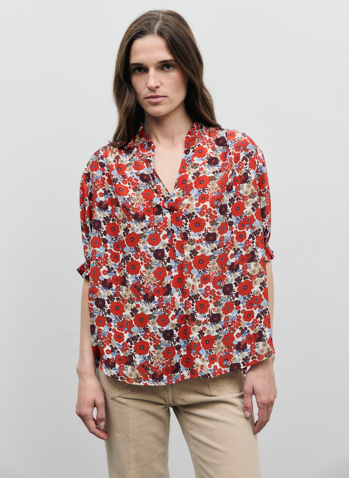 Wijde top met print GERARD DAREL Beige