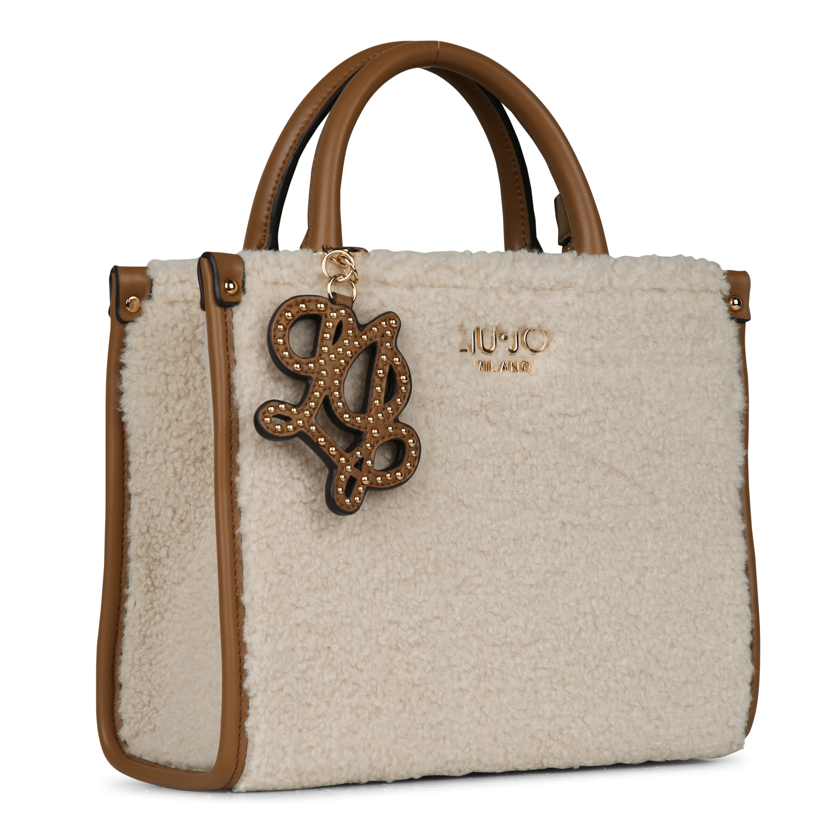 Sac bandoulière en fourrure synthétique LIU JO Beige