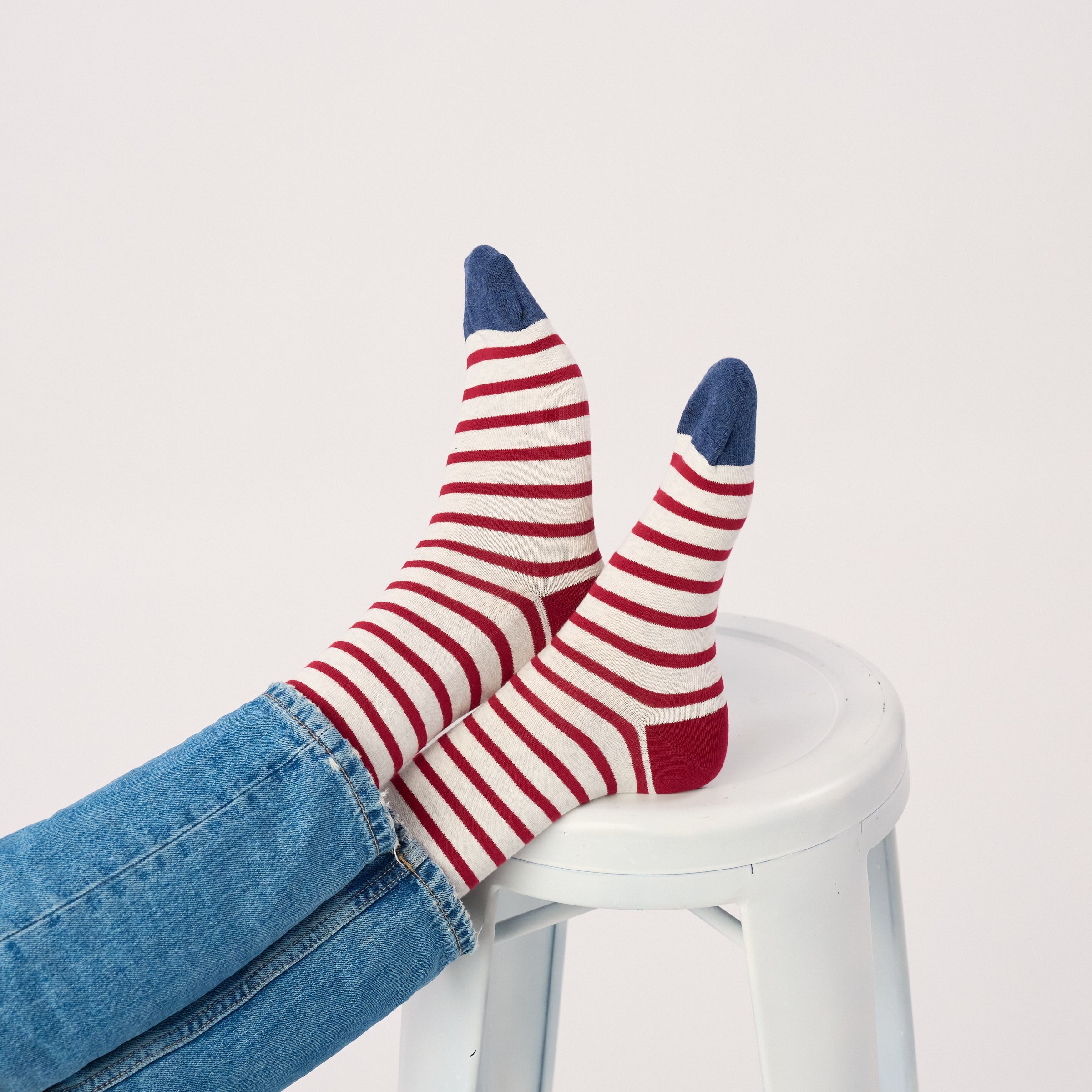 Combed Cotton Socks with Wide Stripes | Grey BILLYBELT Men