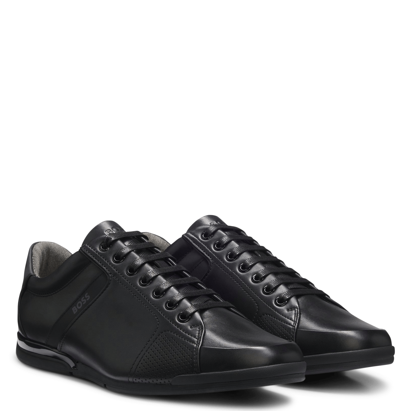 Low-top suede sneakers BOSS Black