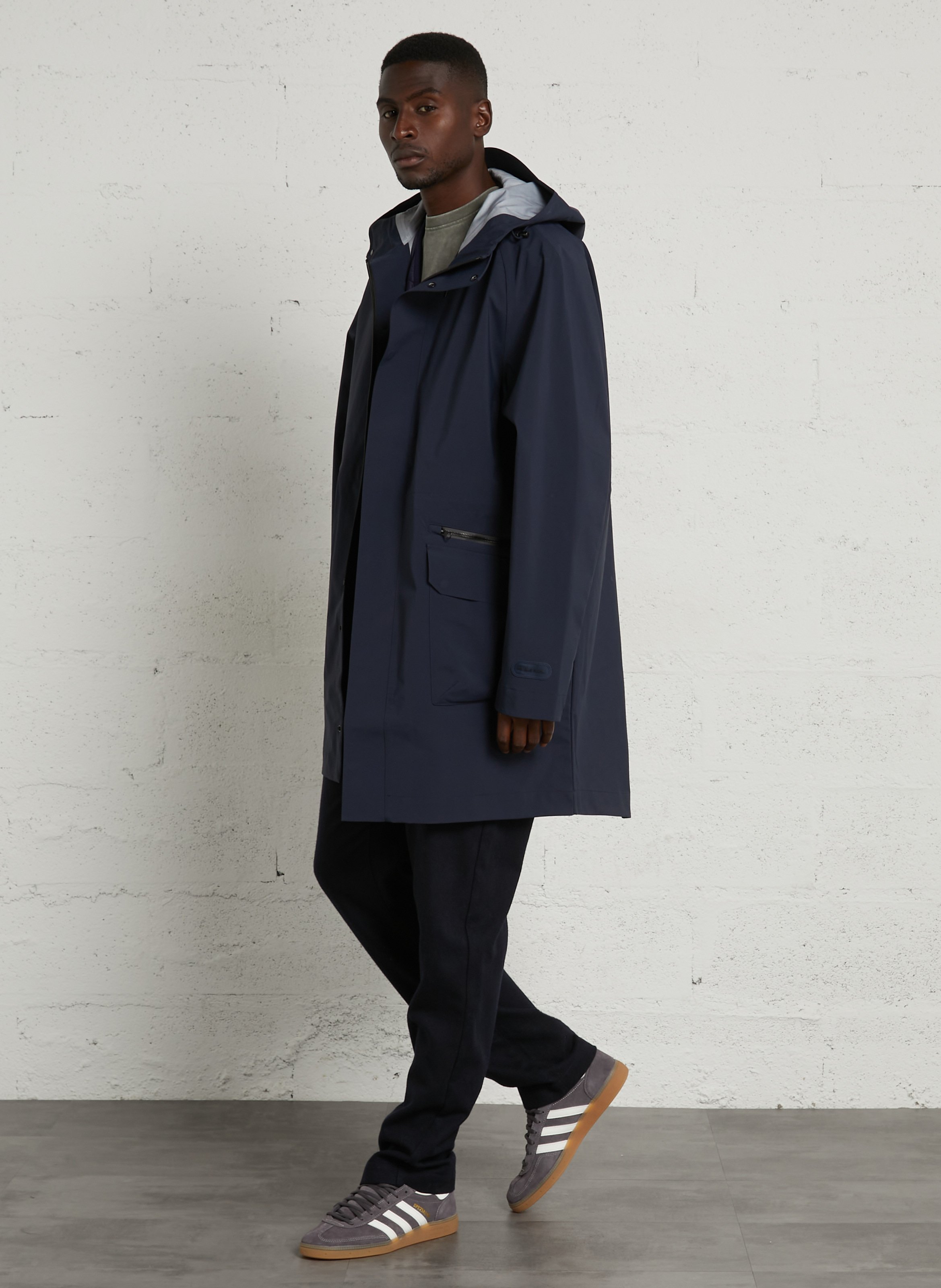 Straight-cut hooded parka PAUL SMITH Blue