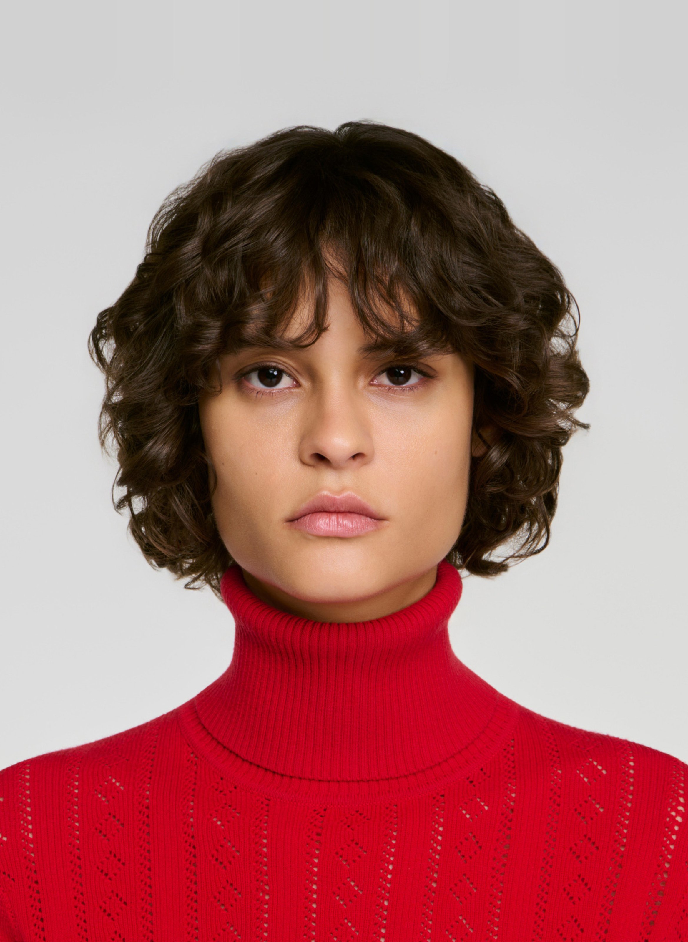 Gerade geschnittener Rollkragenpullover SANDRO Rot