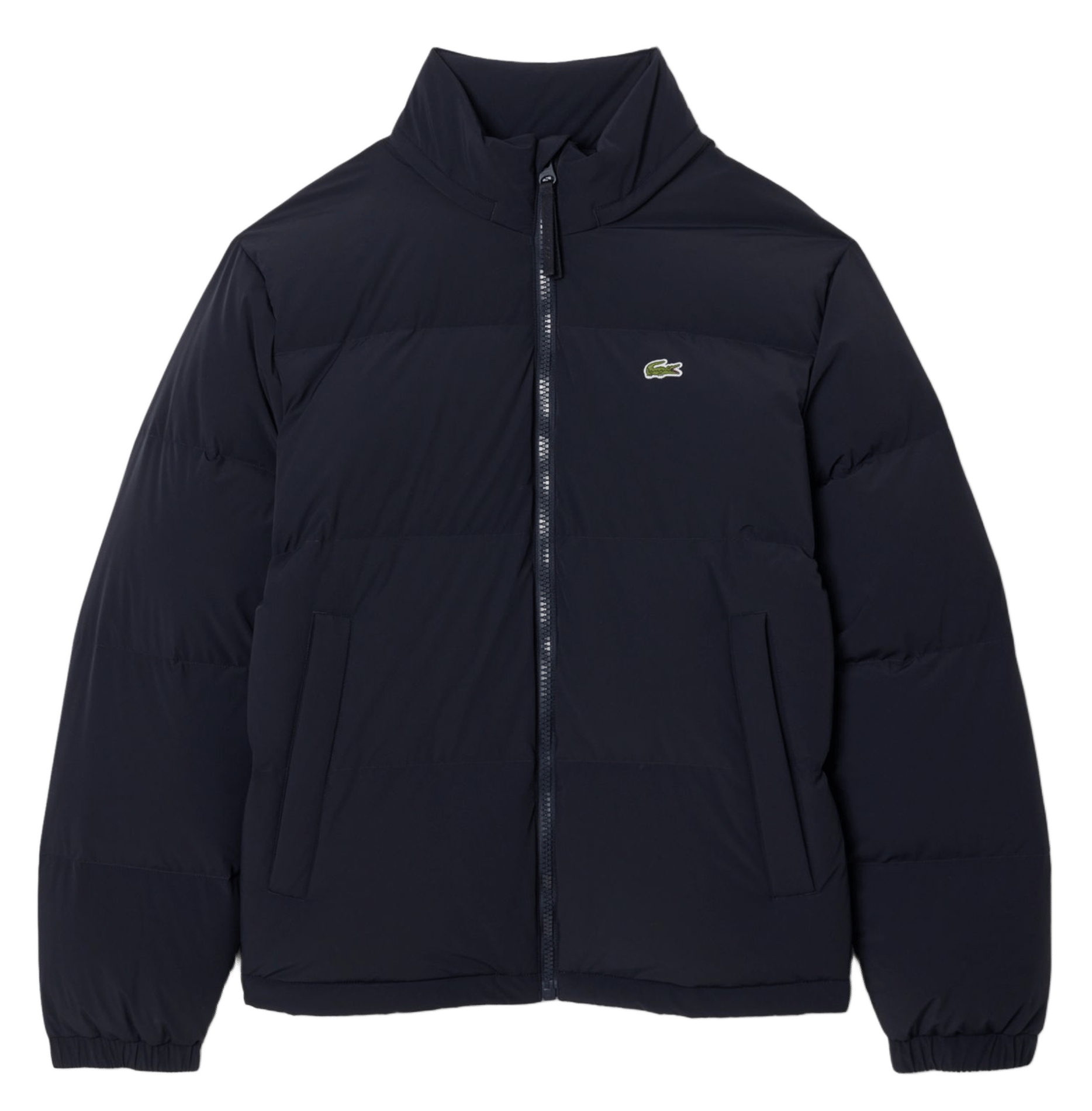 Straight quilted jacket with high collar and water-repellent hood LACOSTE Blue