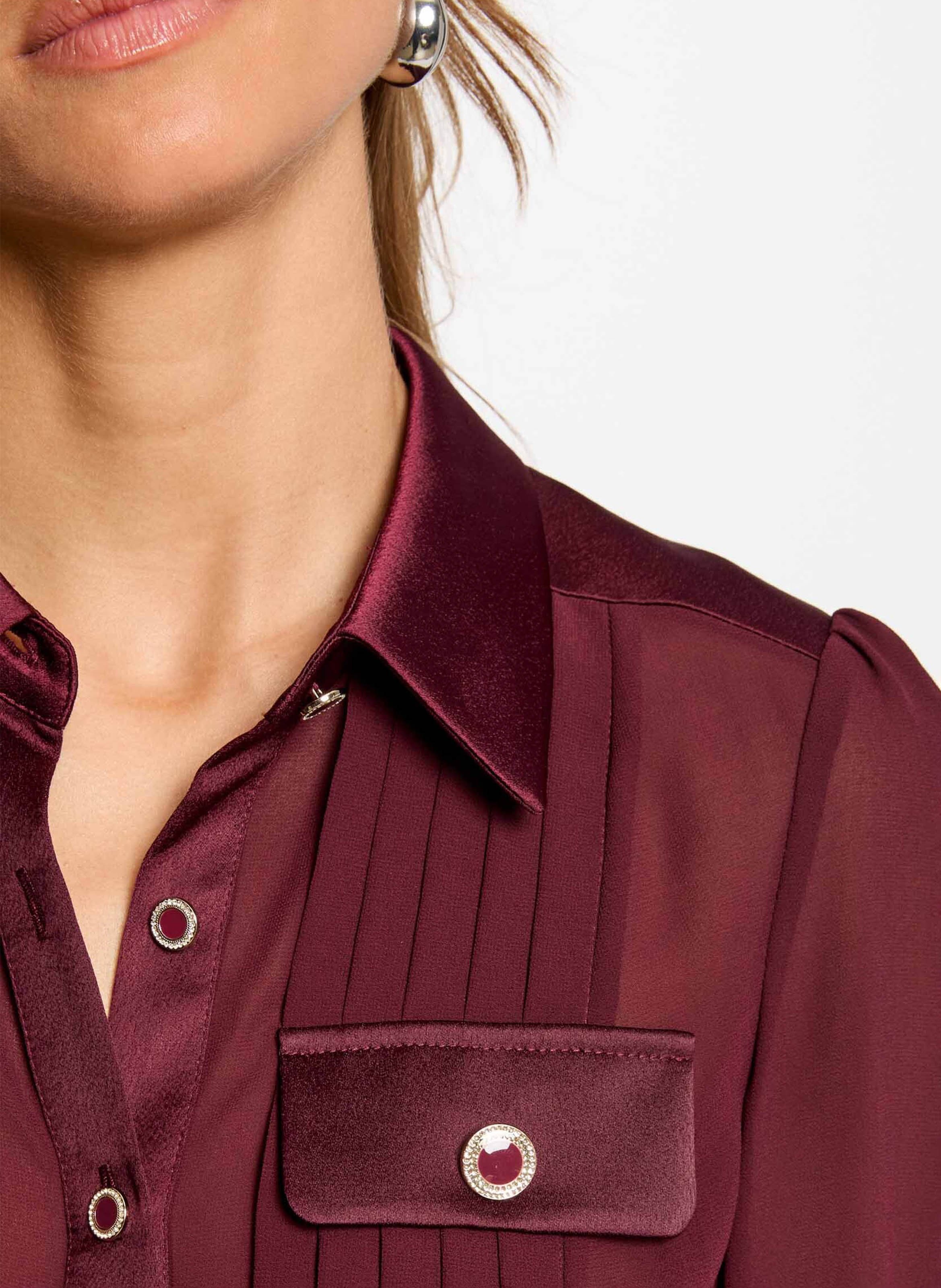 Blouse col chemise MORGAN Prune