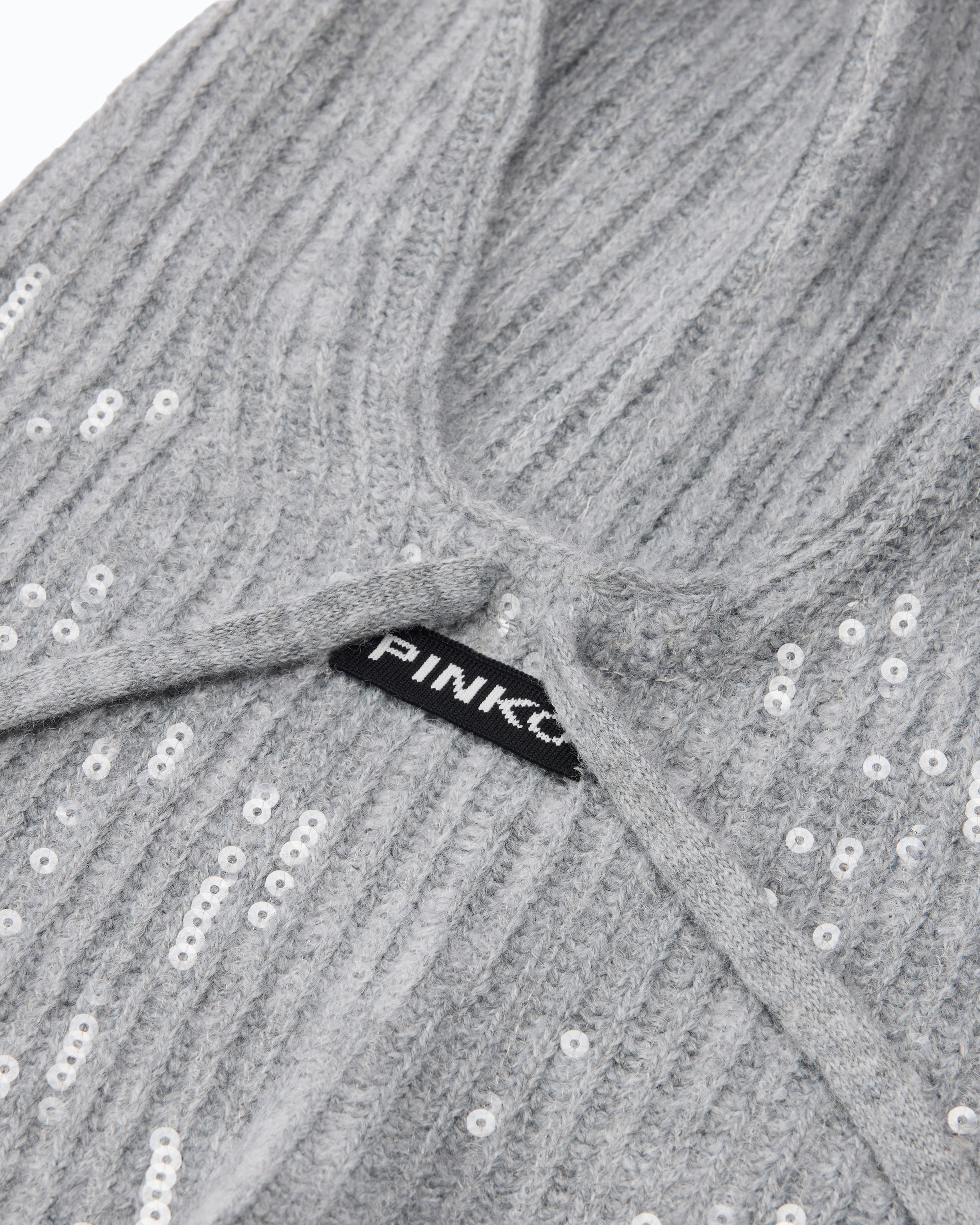 Sequin balaclava with drawstring PINKO Grey