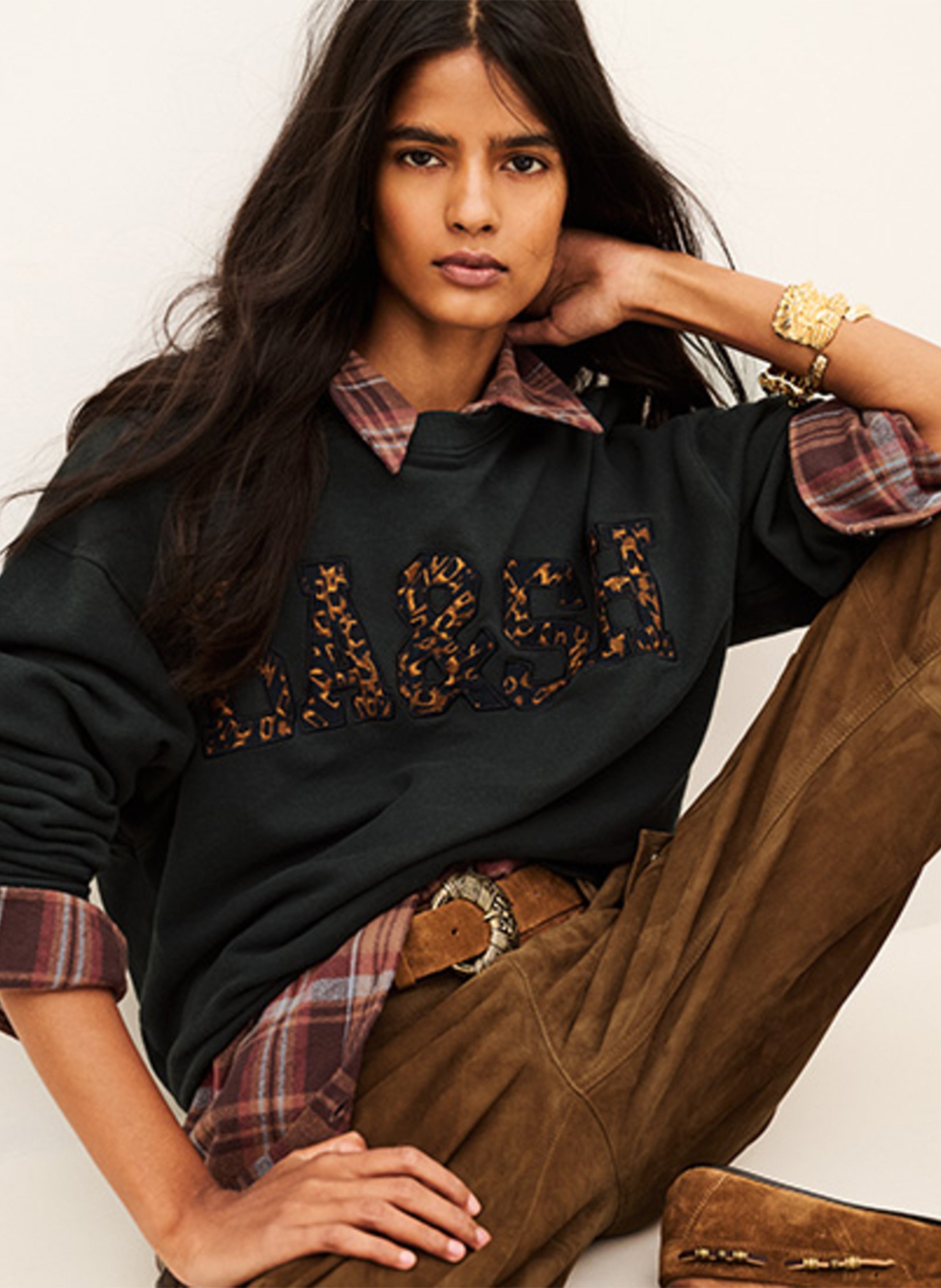 Straight cotton-blend sweater | Blue BA&SH Women