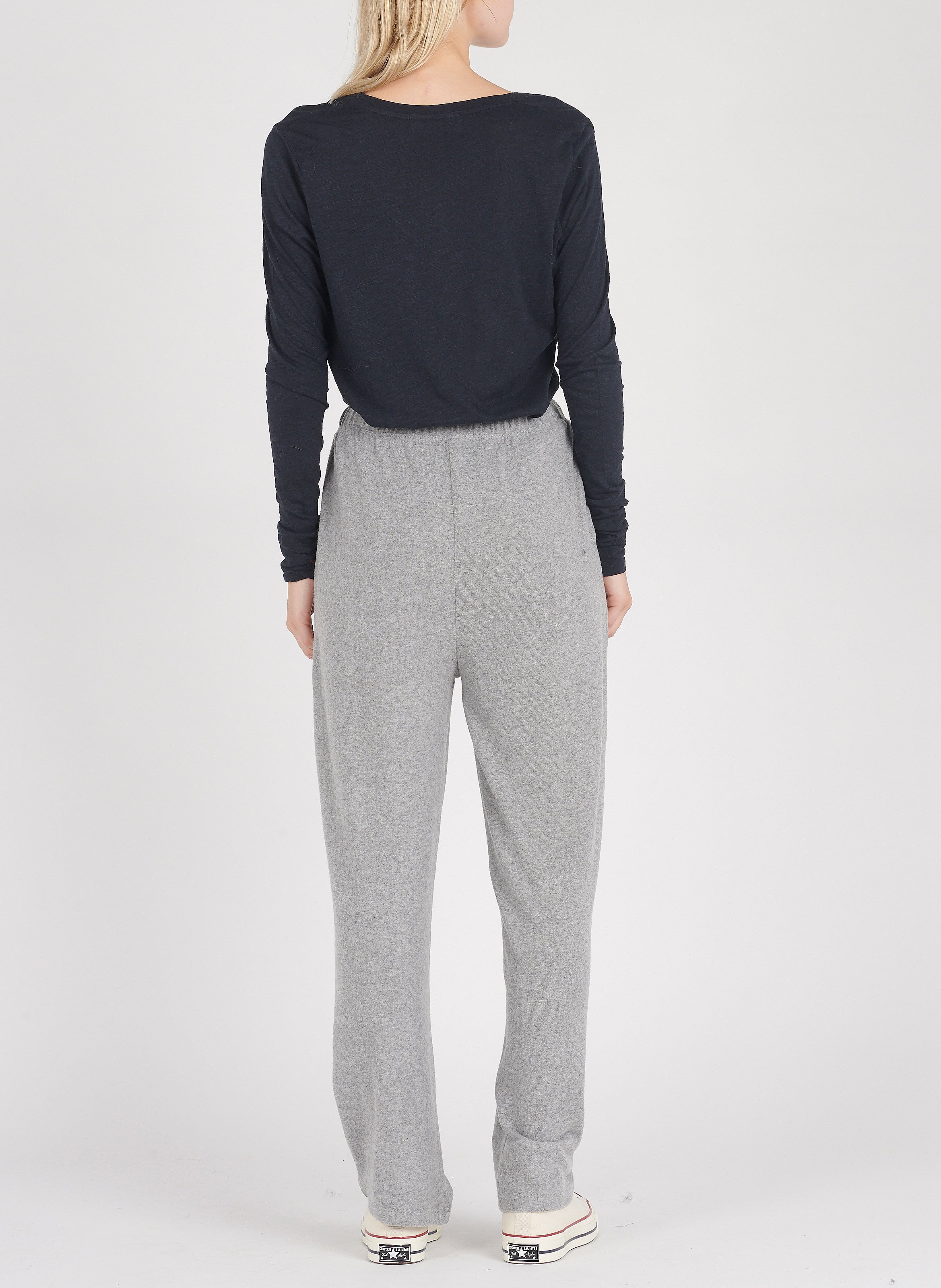 Tee-shirt col rond en coton Bleu