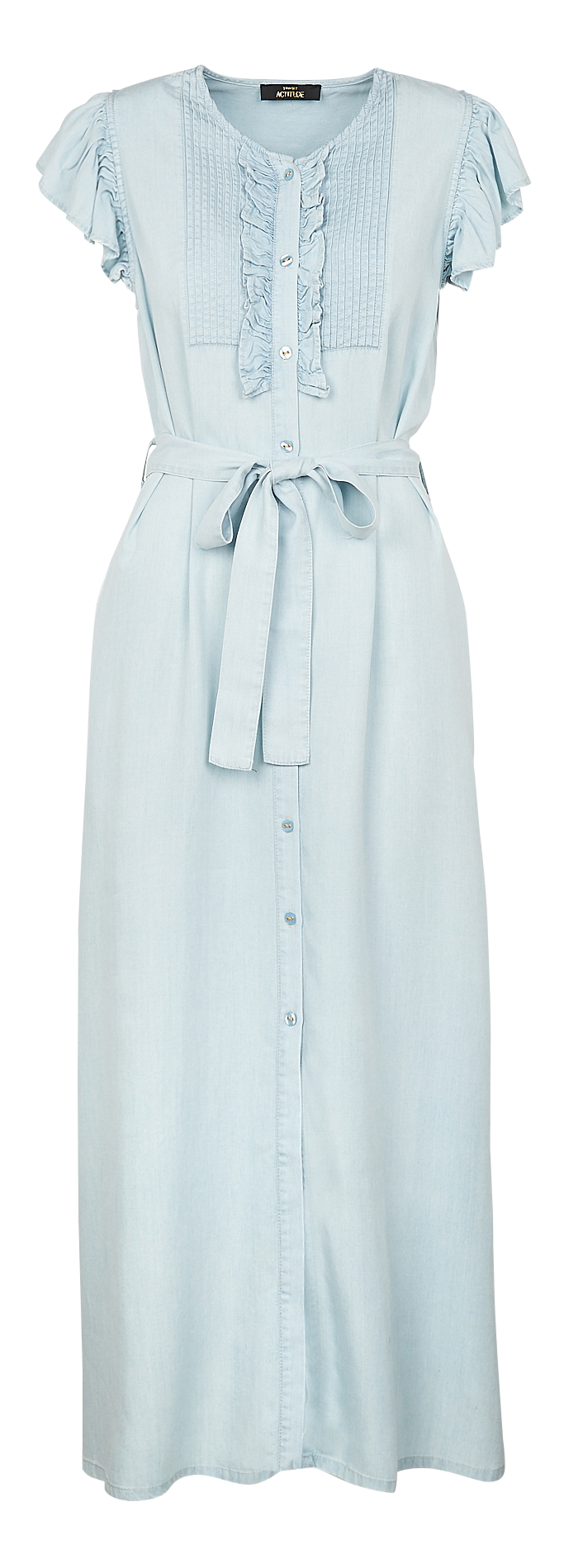 Long belted dress TWINSET Faded jeans