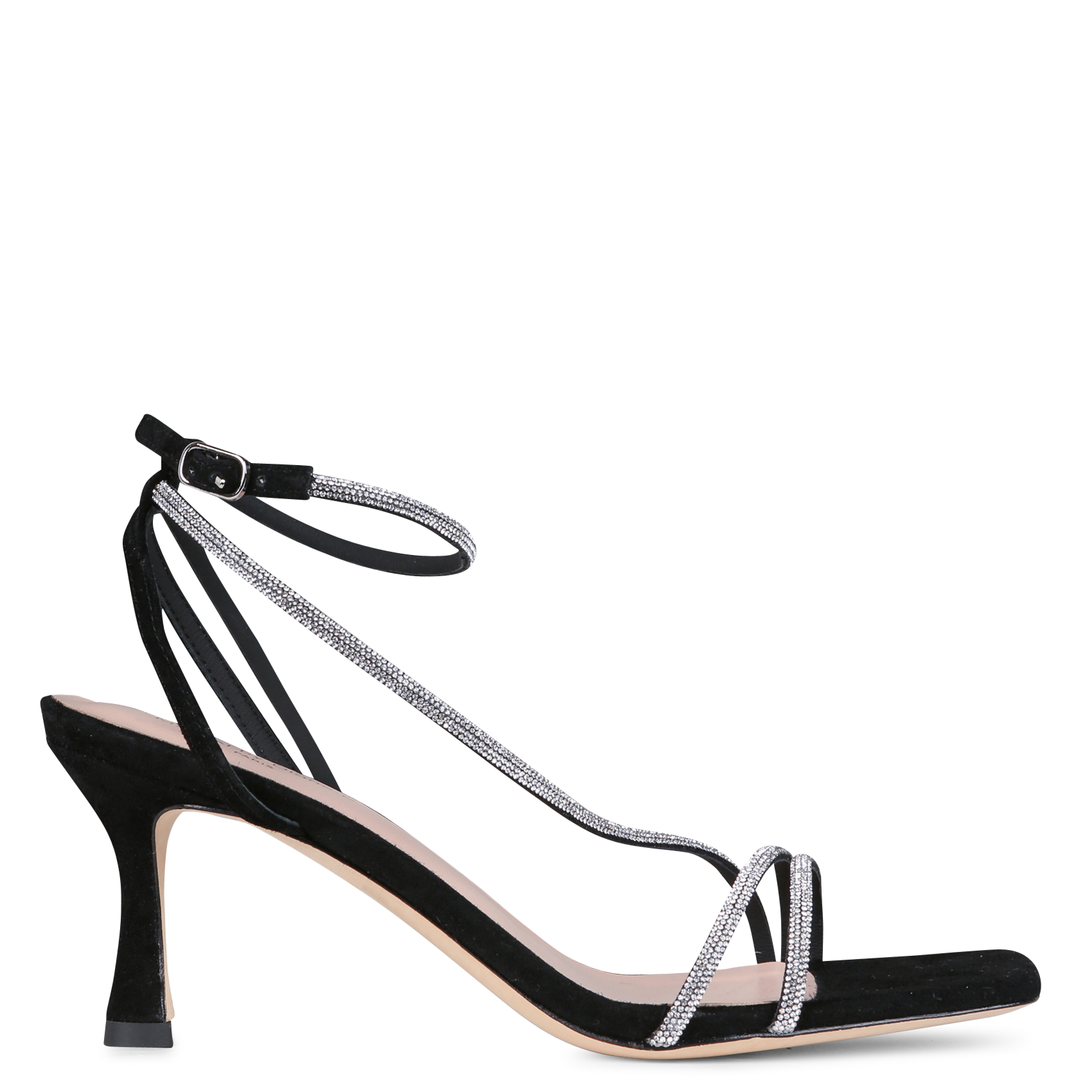 Heeled leather sandals MI/MAI Black