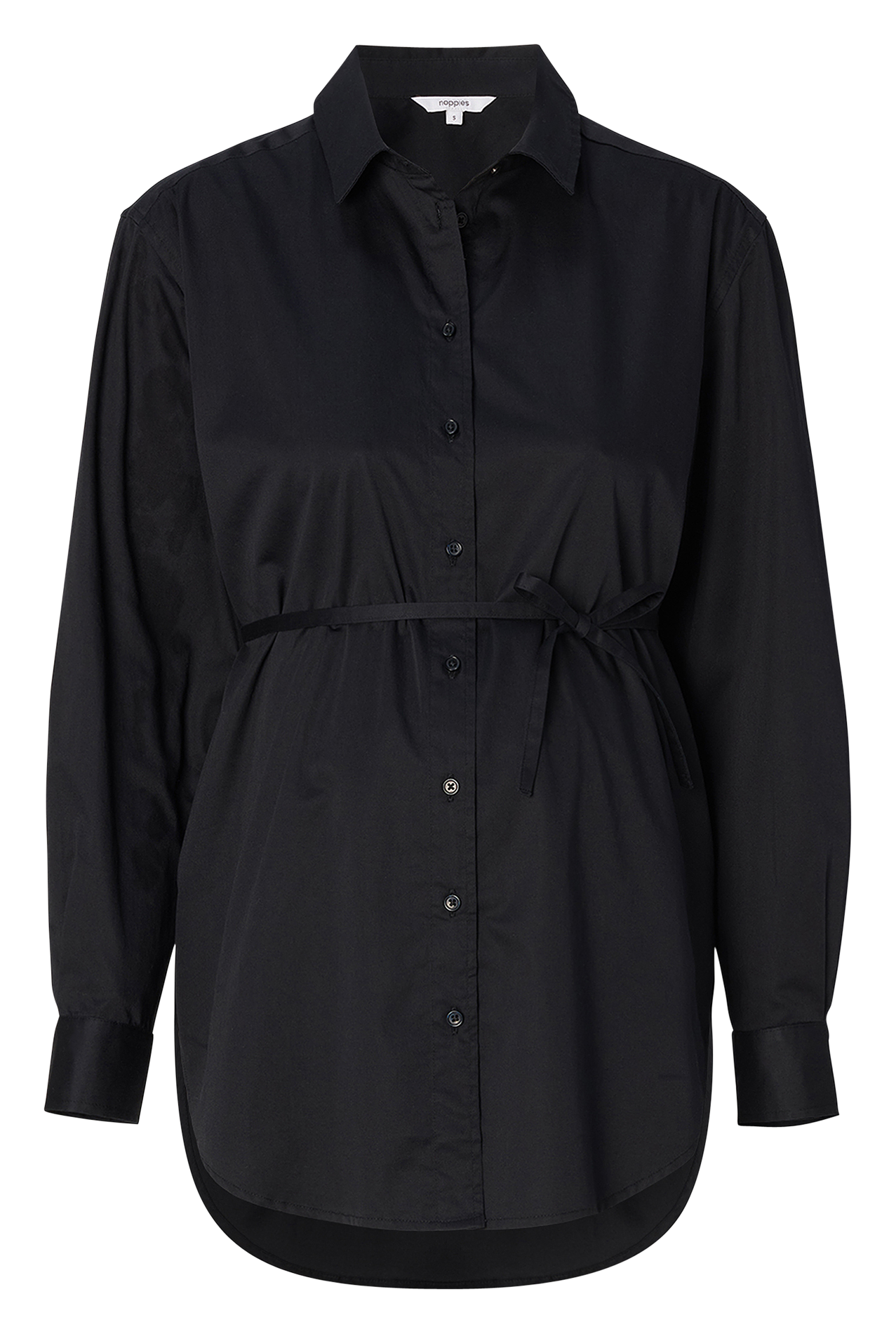 Cotton shirt with classic collar NOPPIES Black
