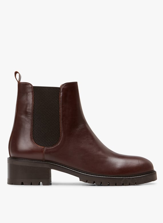Leather Ankle Boots With Lugged Sole Choco Mellow Yellow Damen 16 38 382 0743 CHOCO CHOCO Place des Tendances Deutschland