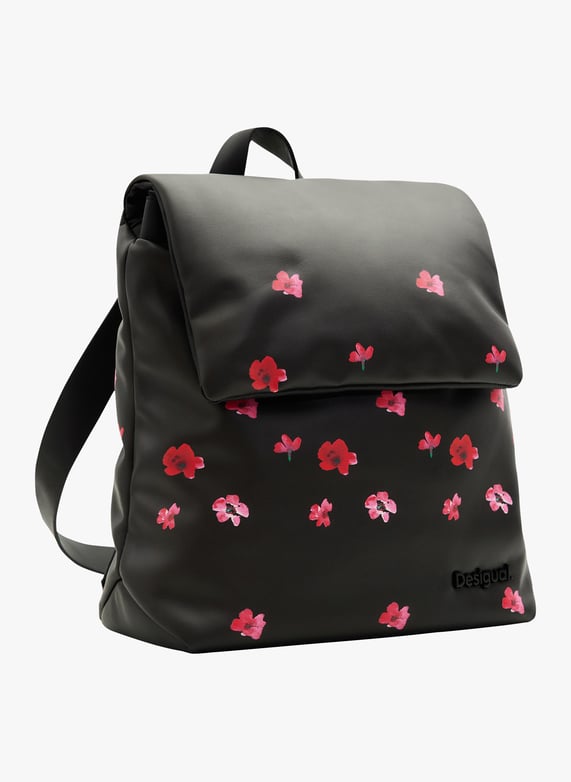 Floral Print Backpack Noir Desigual Women 24SAKP19 2000 NOIR Place des Tendances United Kingdom
