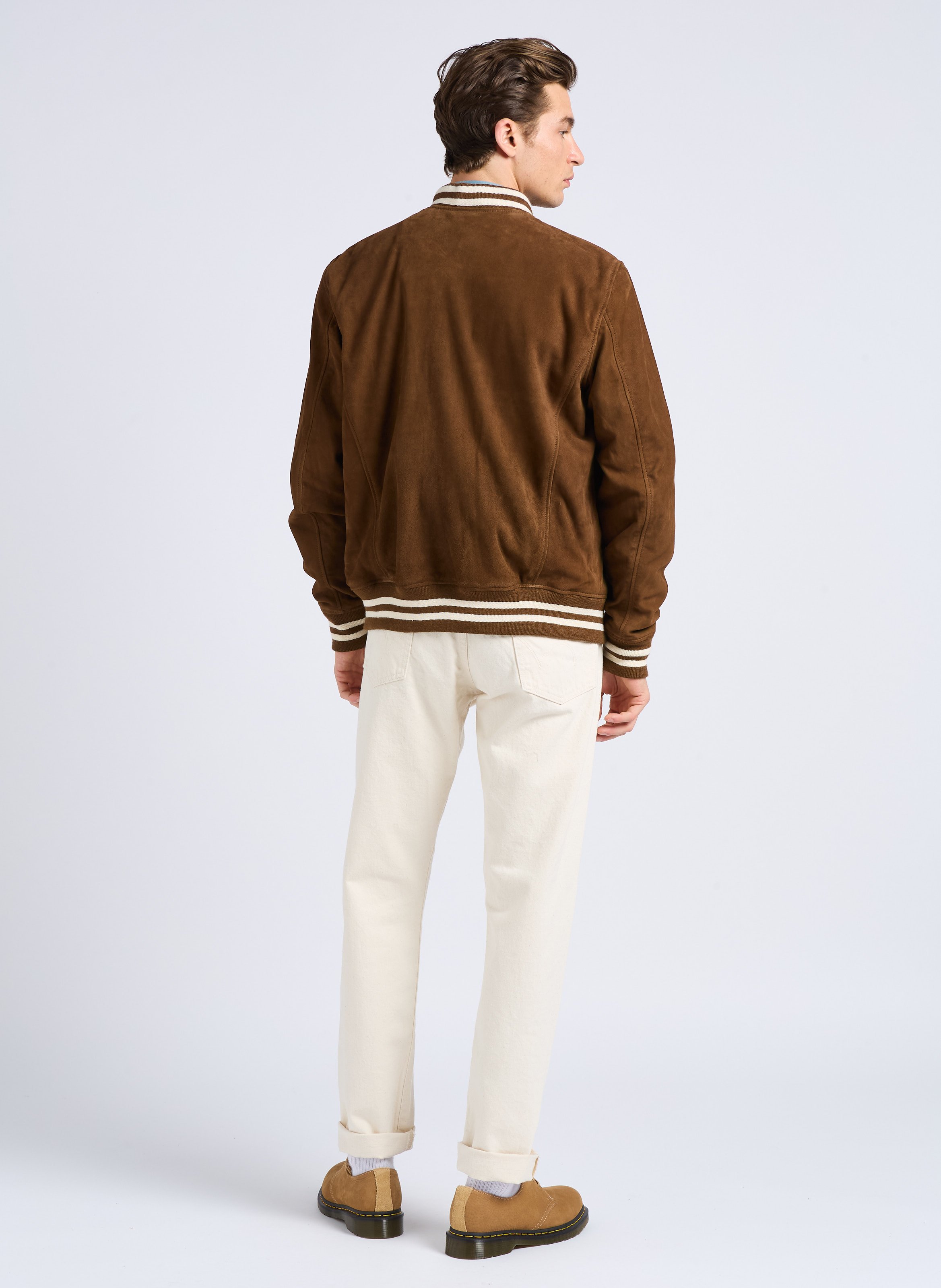 Tapered cotton dot effect regular-fit jeans EDWIN Beige