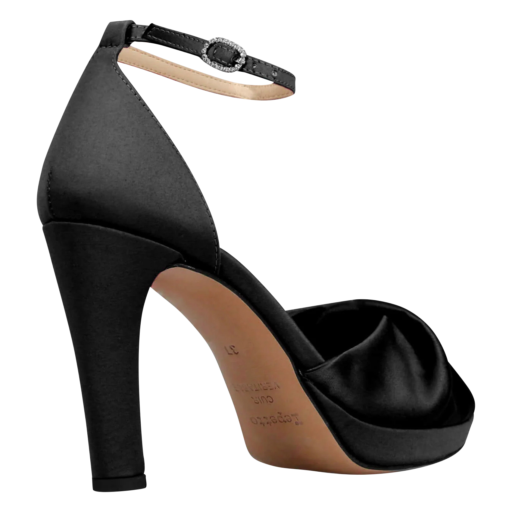 High-heeled sandals in blended cotton REPETTO Black